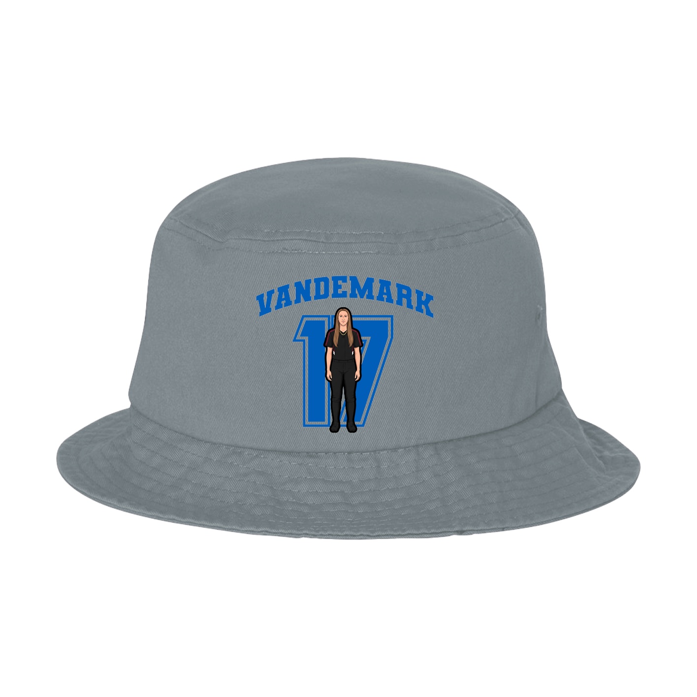 Bucket Cap — Number in Grey