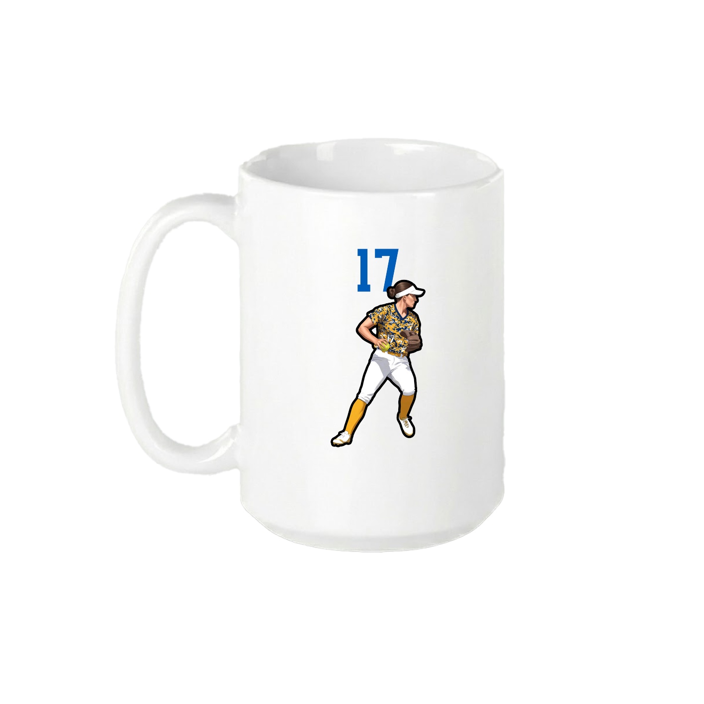 15oz Coffee Mug — Number Top in White