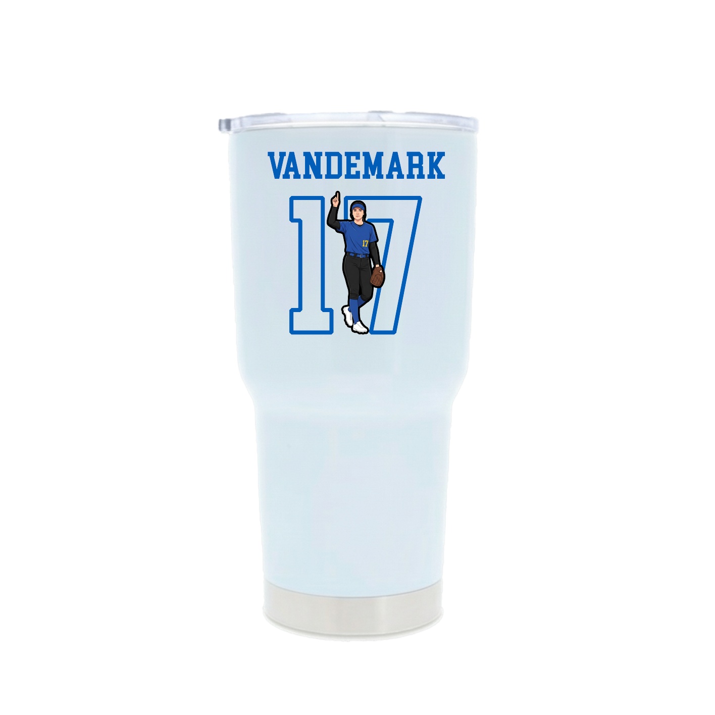 30oz Stainless Steel Tumbler — Shirsey in White