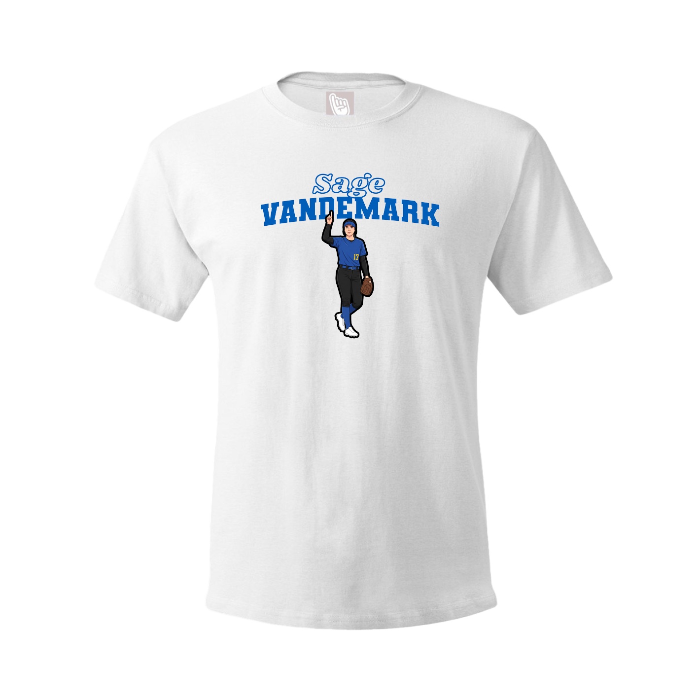 Youth Tee — Name Arch in White