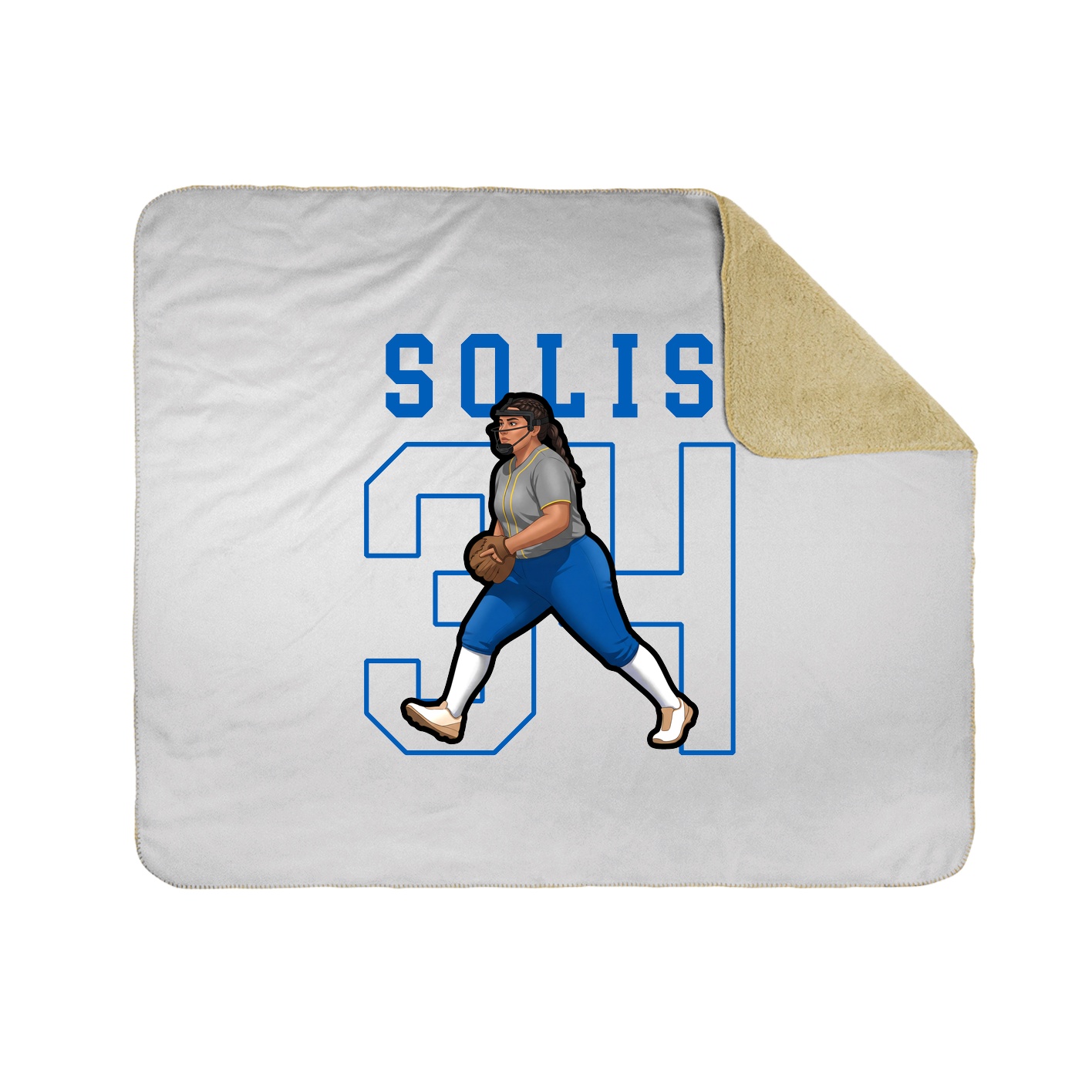 50x60 Sherpa Lined Throw Blanket