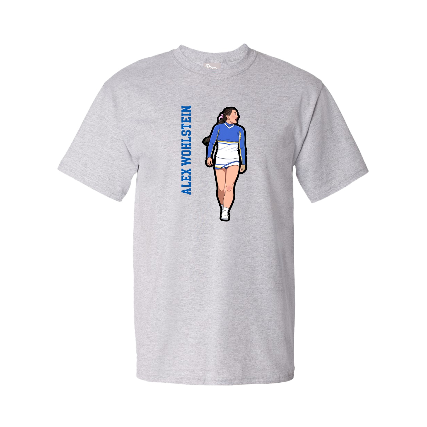 Tee — Name Vertical in Grey