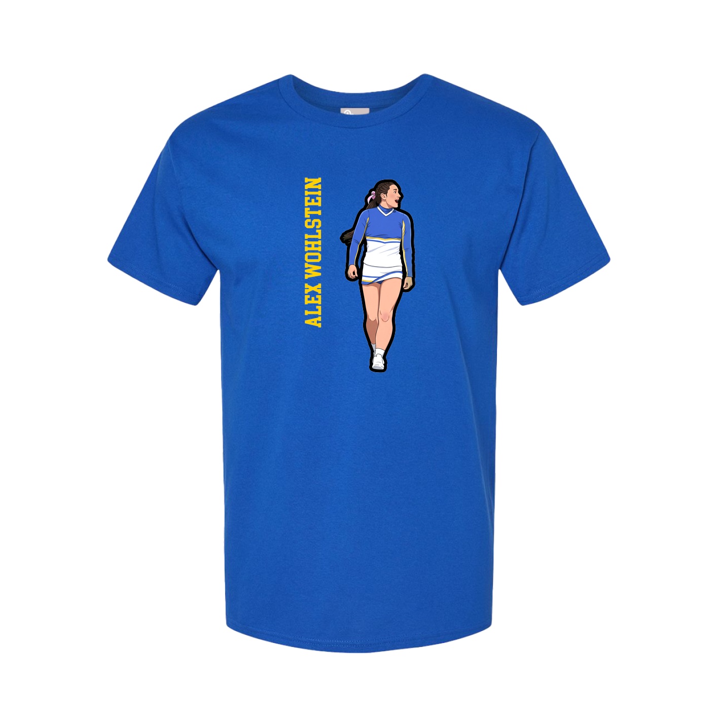 Youth Tee — Name Vertical in Royal