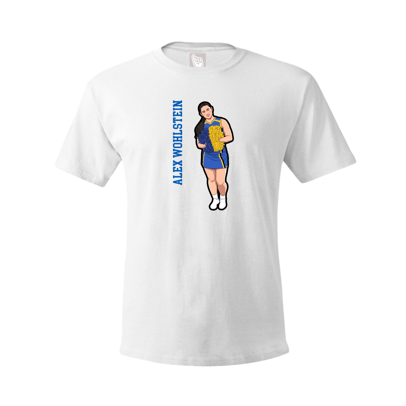 Tee — Name Vertical in White