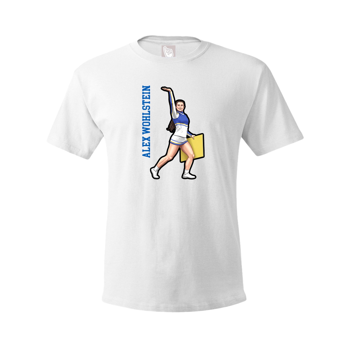 Tee — Name Vertical in White