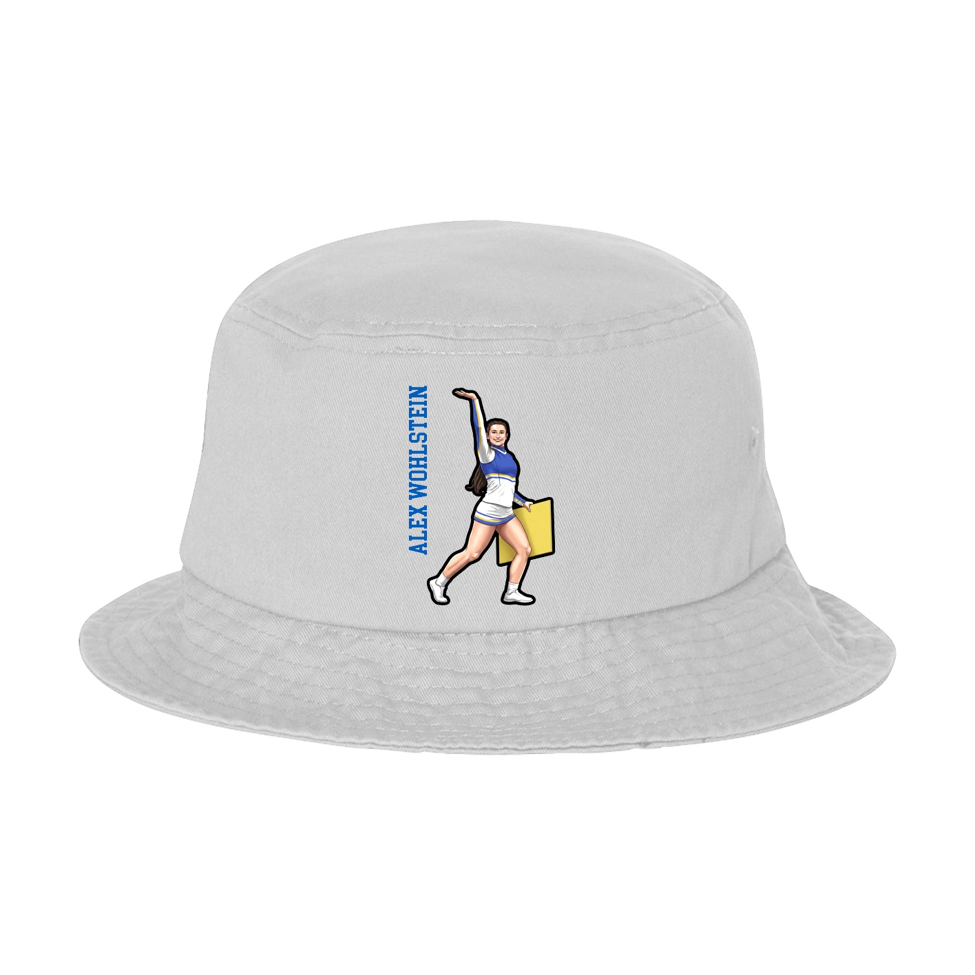 Bucket Cap — Name Vertical in White