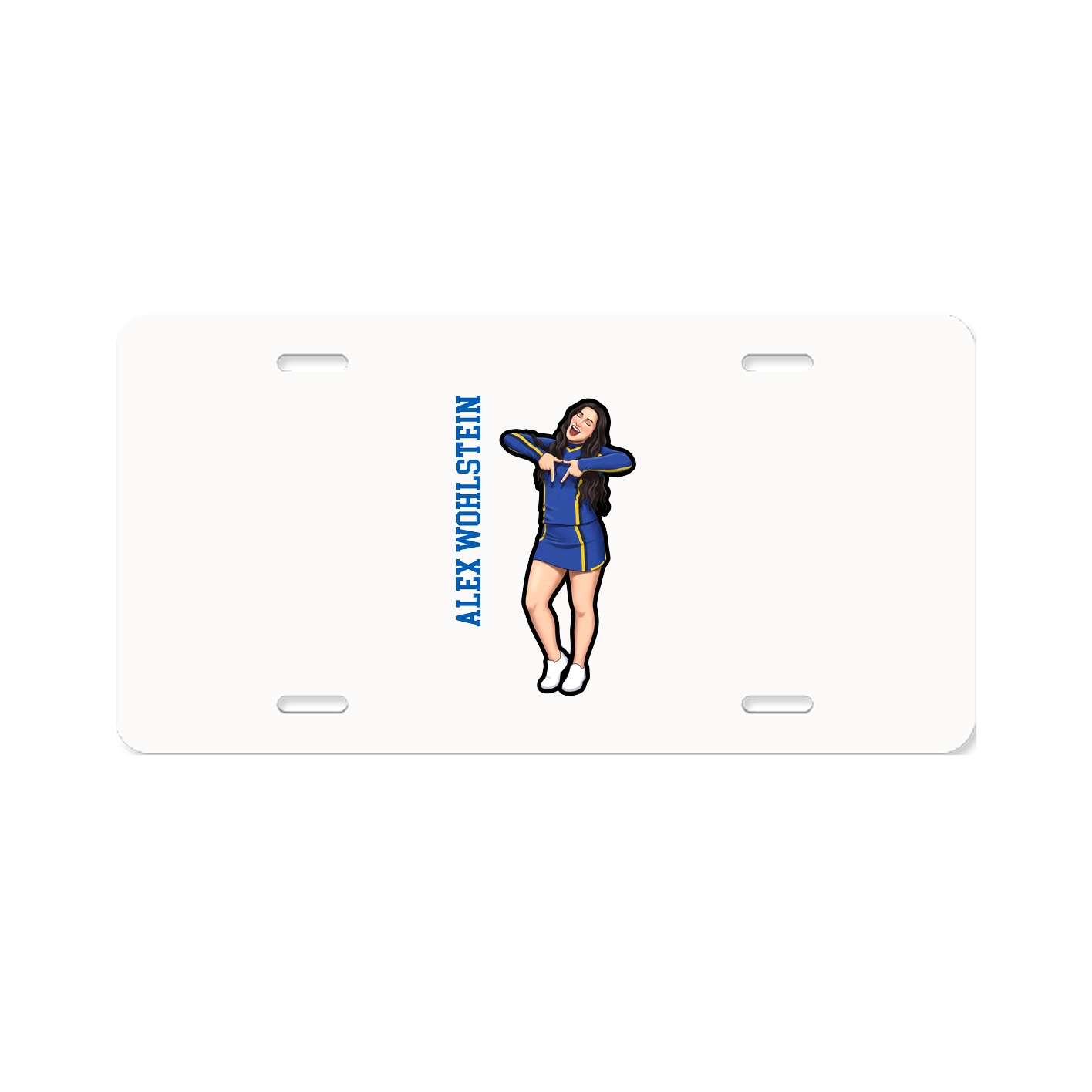 License Plate — Name Vertical in Classic