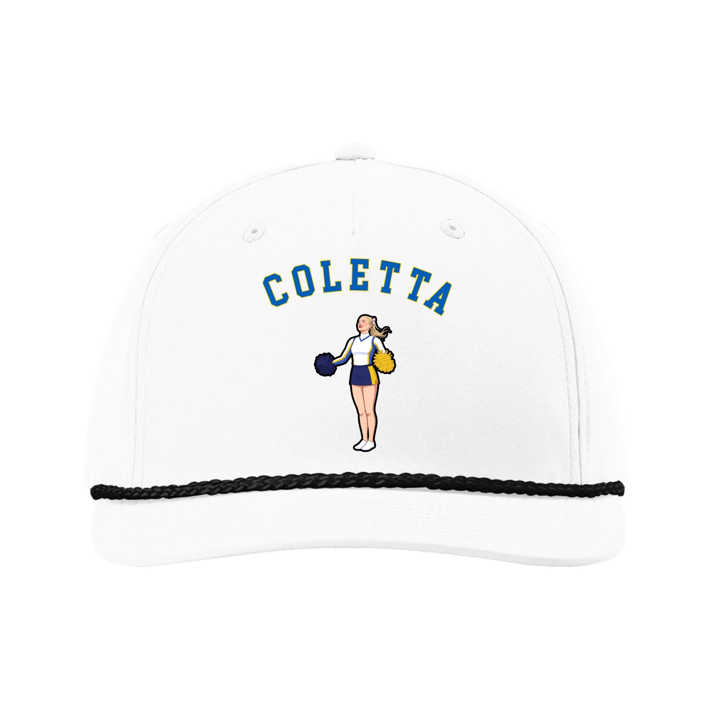 Five-Panel Classic Rope Cap — Shirsey Arch in White
