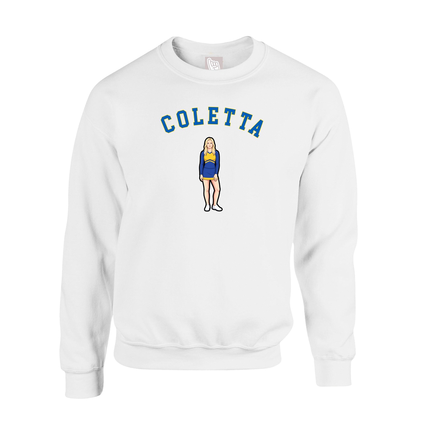 Fleece Crew — Shirsey Arch in White