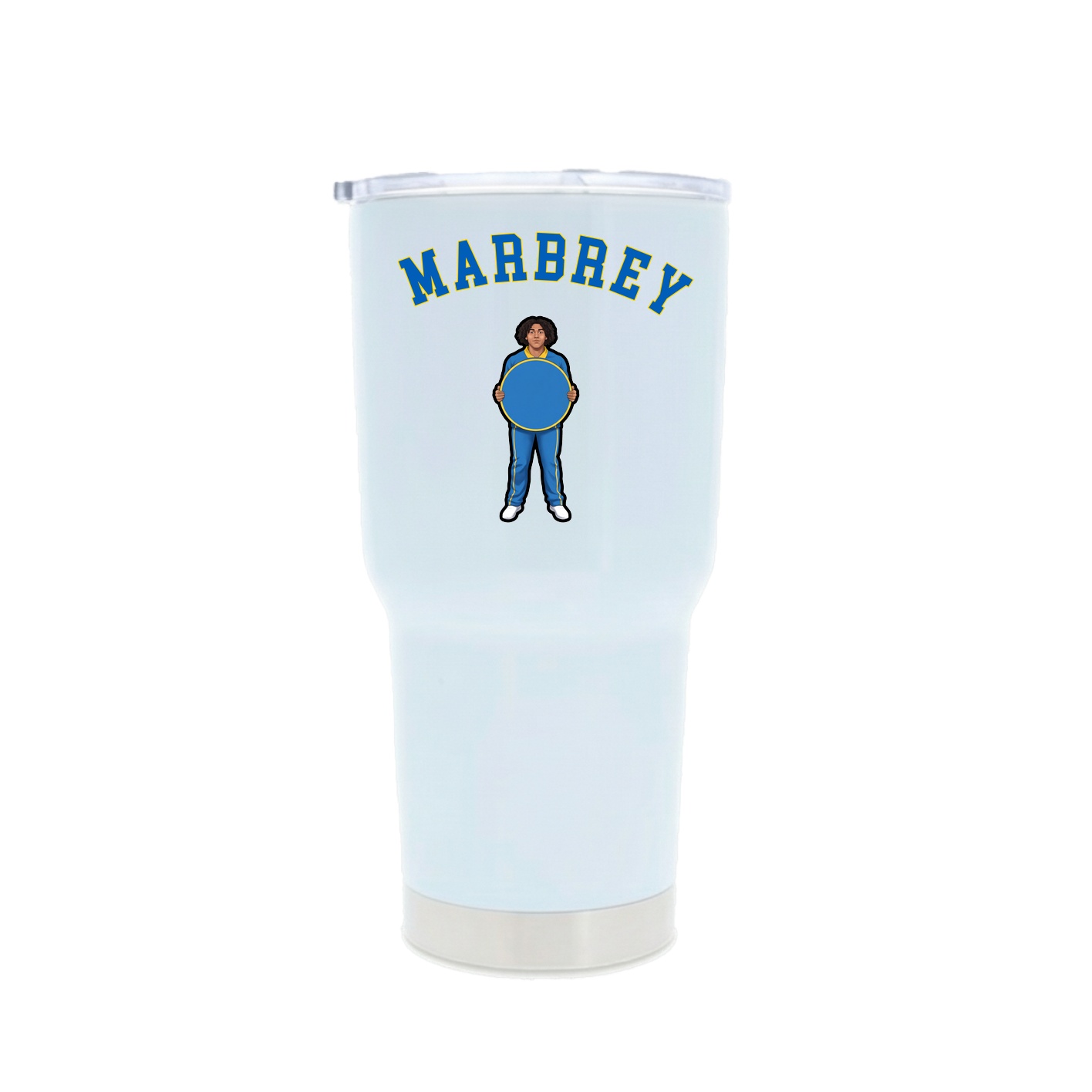 30oz Stainless Steel Tumbler — Shirsey Arch in White