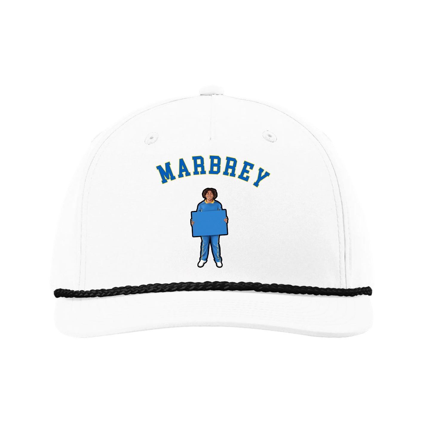 Five-Panel Classic Rope Cap — Shirsey Arch in White