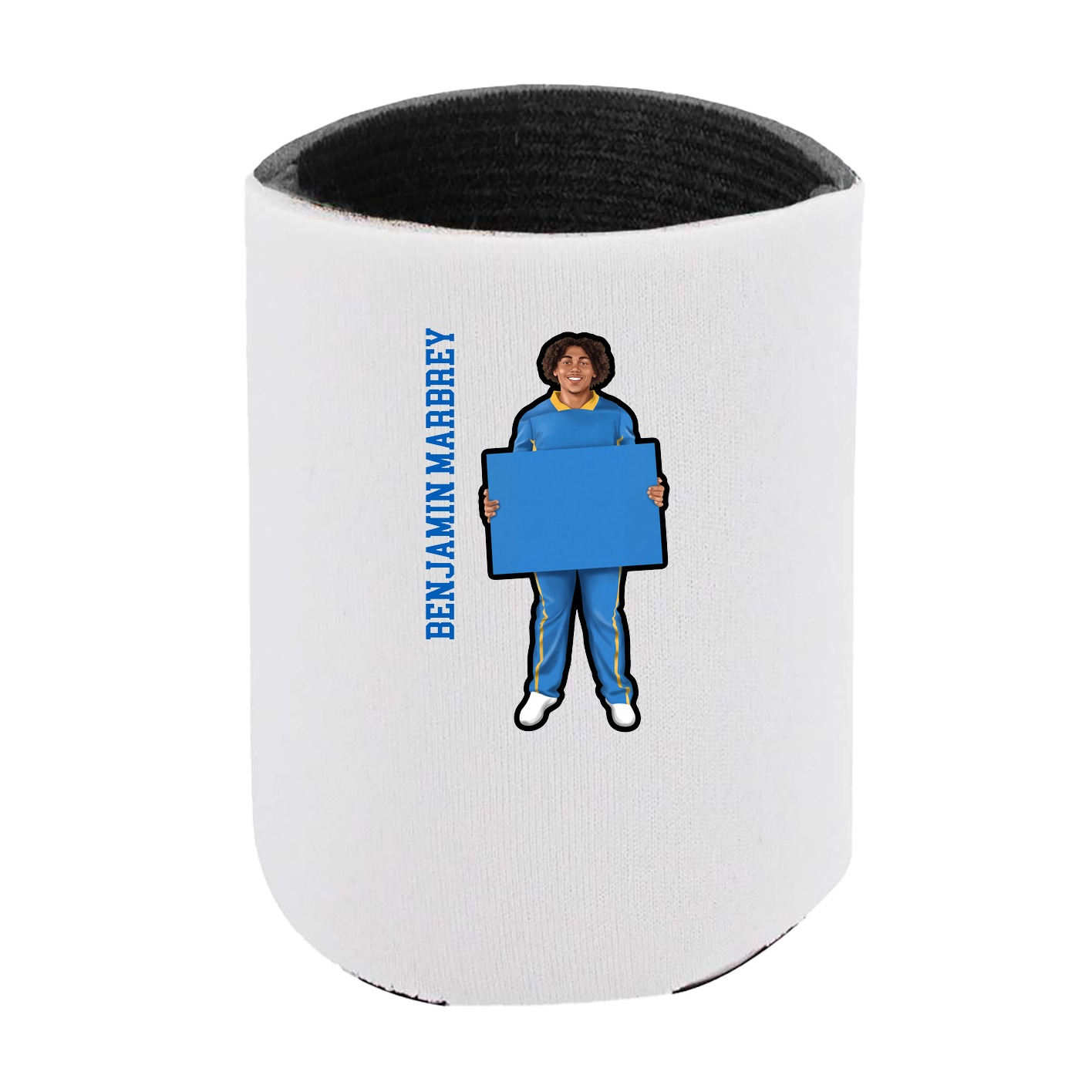 Can Holder — Name Vertical in White