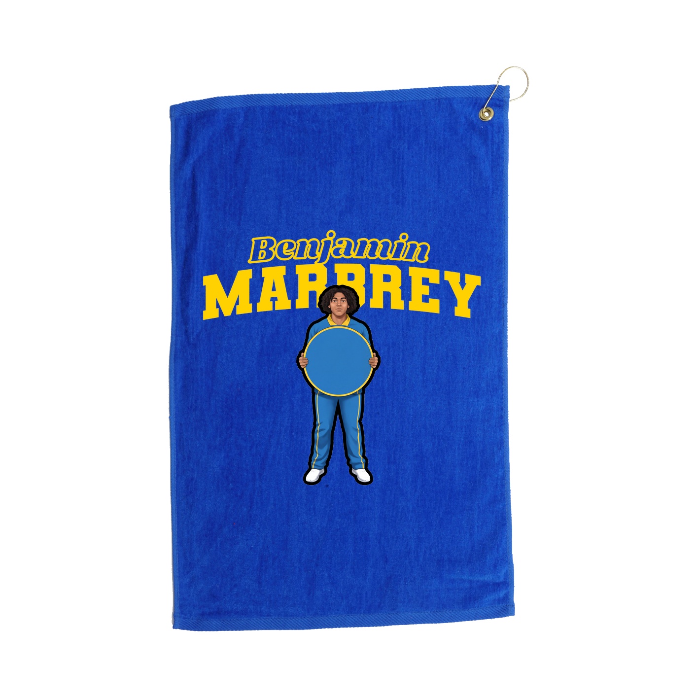 Golf Towel — Name Arch in Royal
