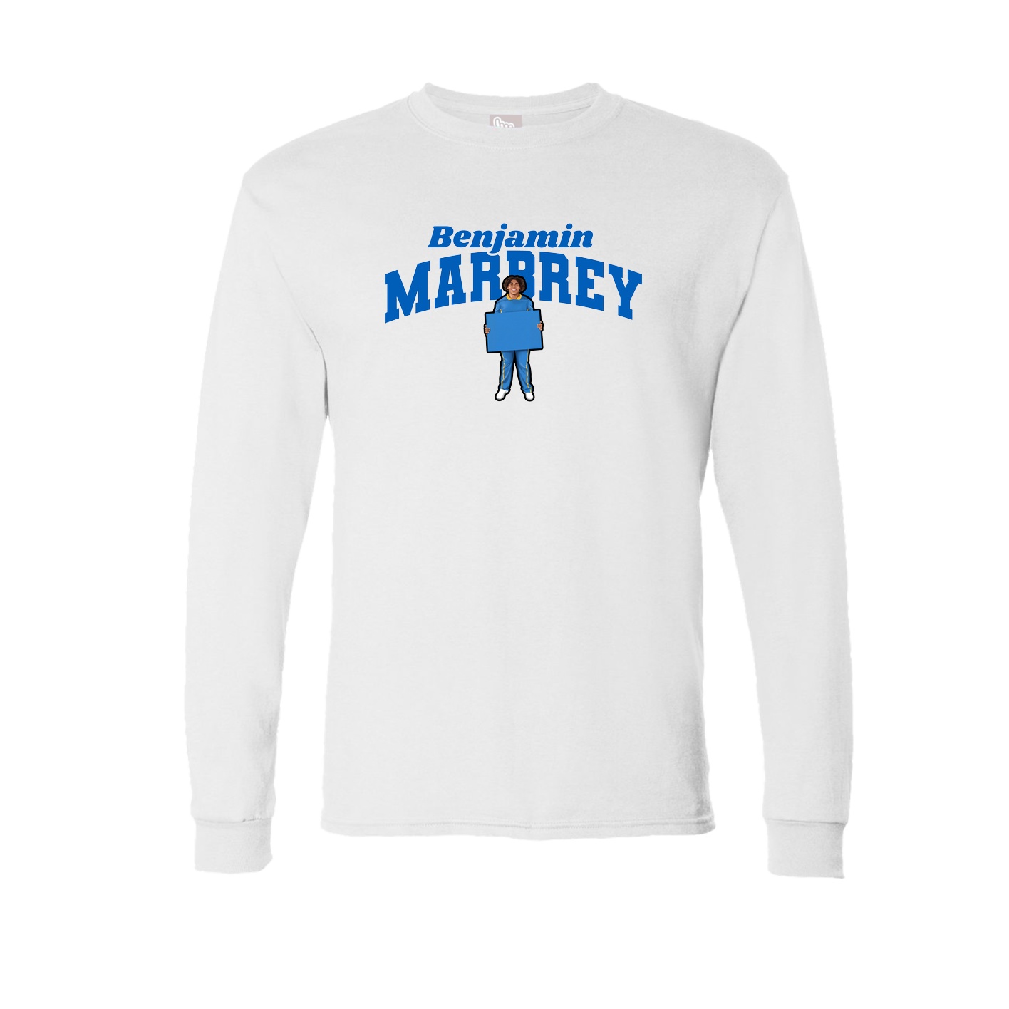 Long Sleeve Tee — Signature Arch in White