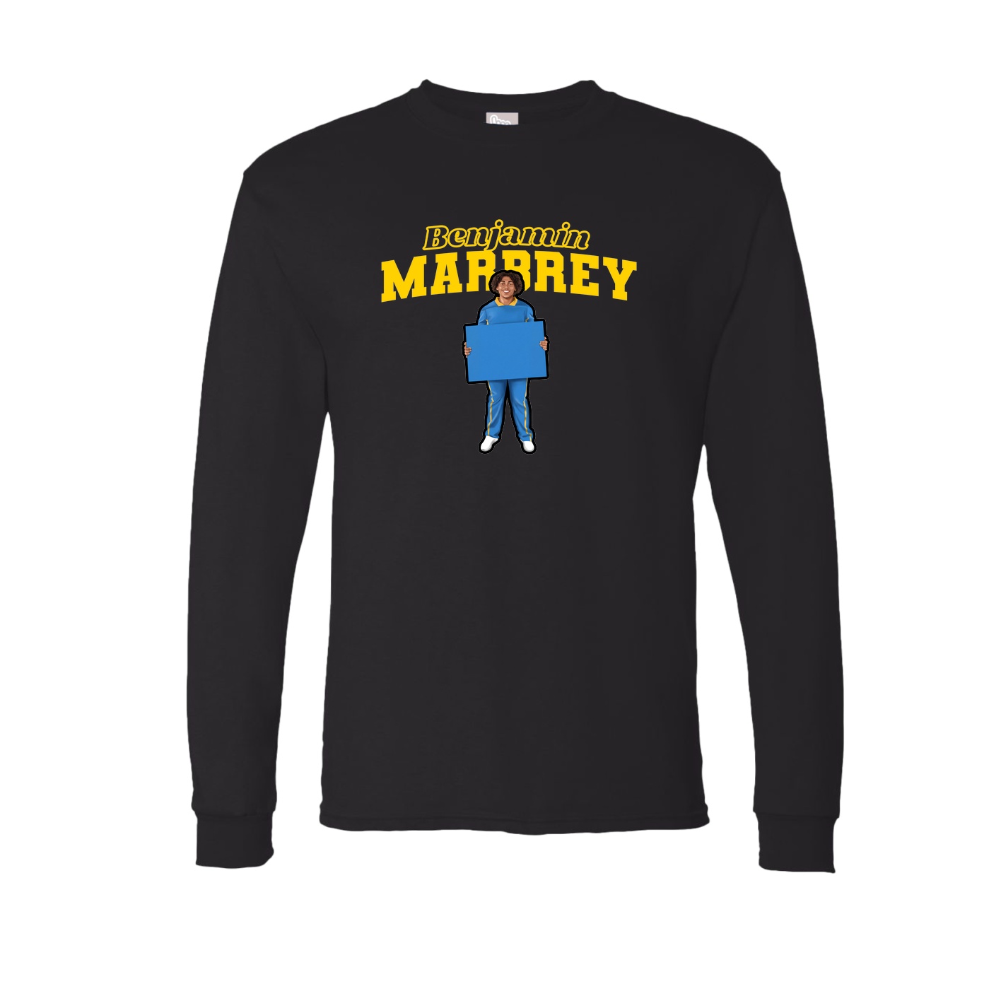Long Sleeve Tee — Name Arch in Black