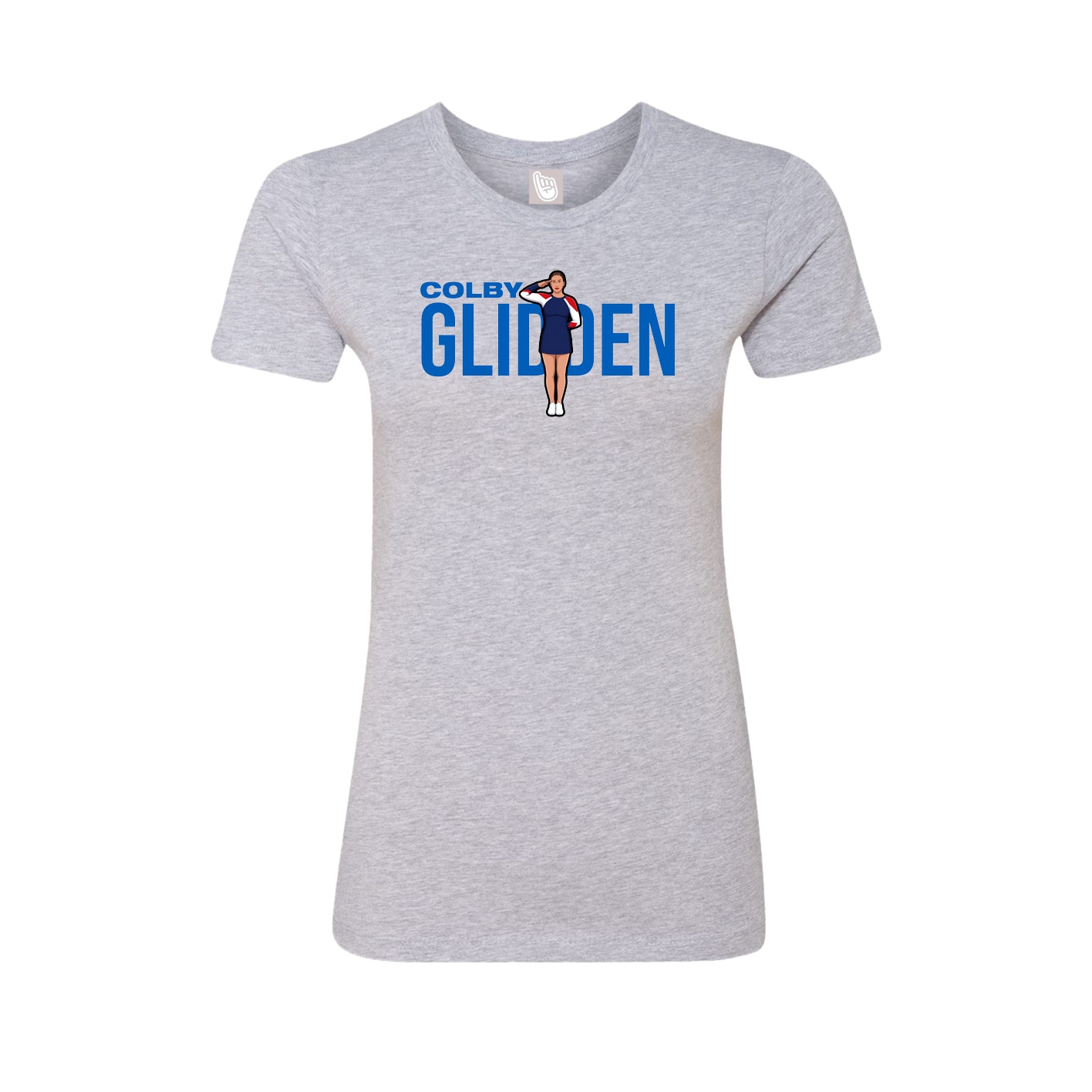 Fitted Women's Tee — Player Name in Grey