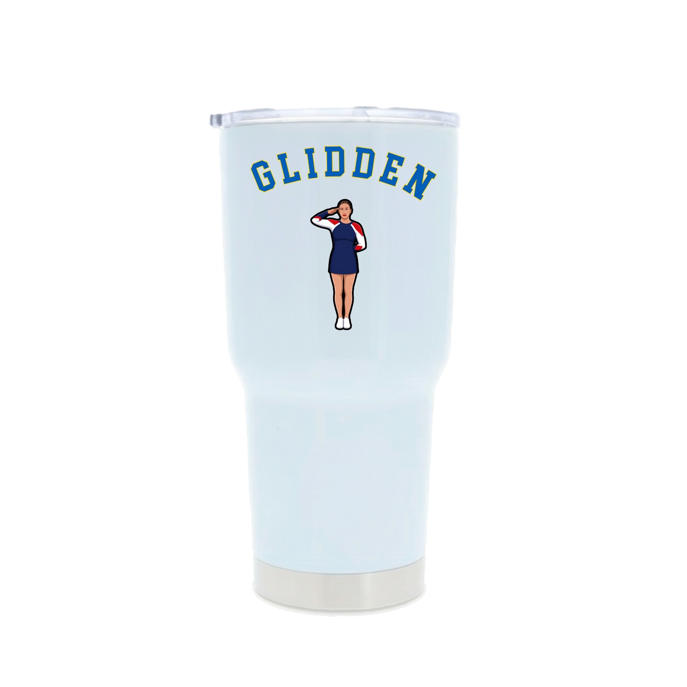 30oz Stainless Steel Tumbler — Shirsey Arch in White