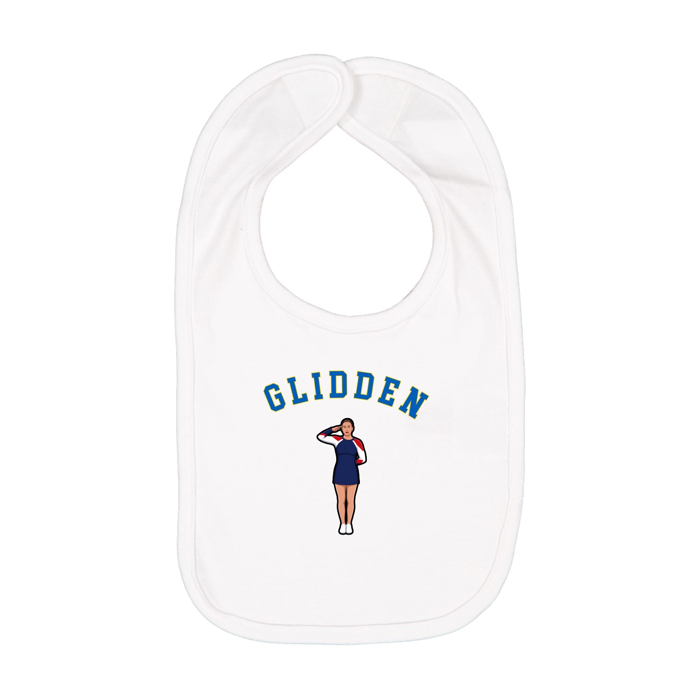 Infant Bib — Shirsey Arch in White