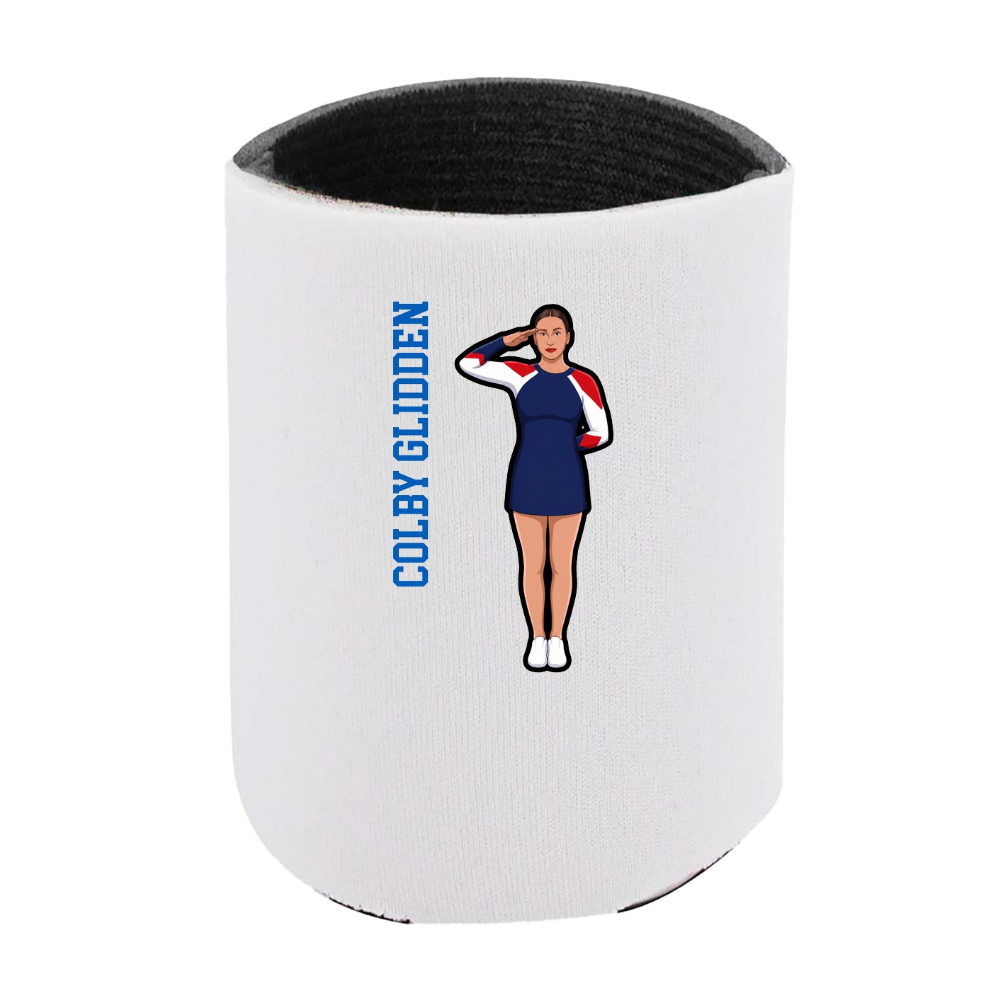 Can Holder — Name Vertical in White