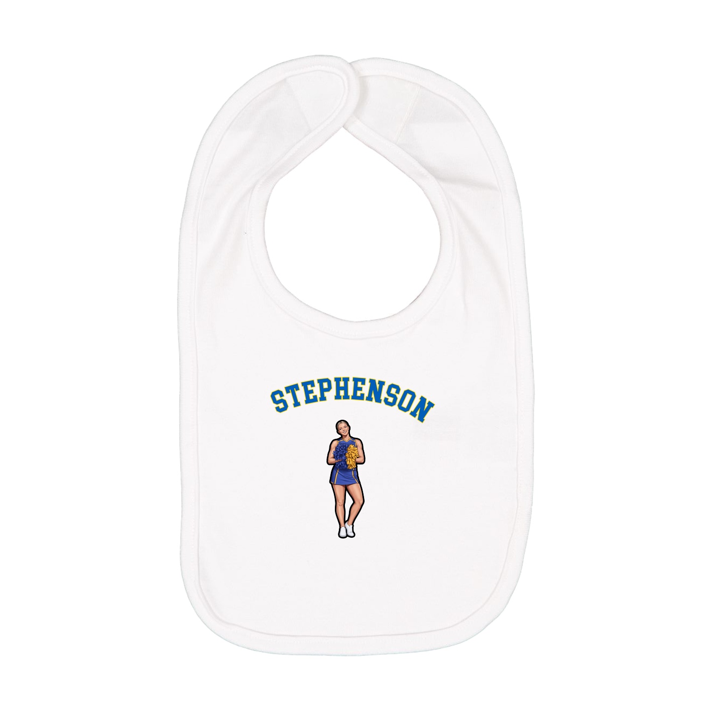 Infant Bib — Shirsey Arch in White
