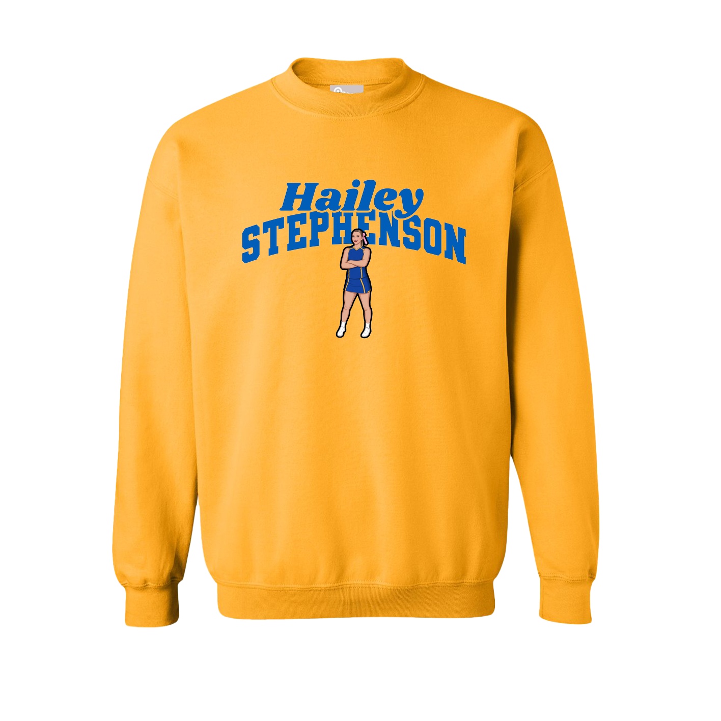 Fleece Crew — Signature Arch in Gold