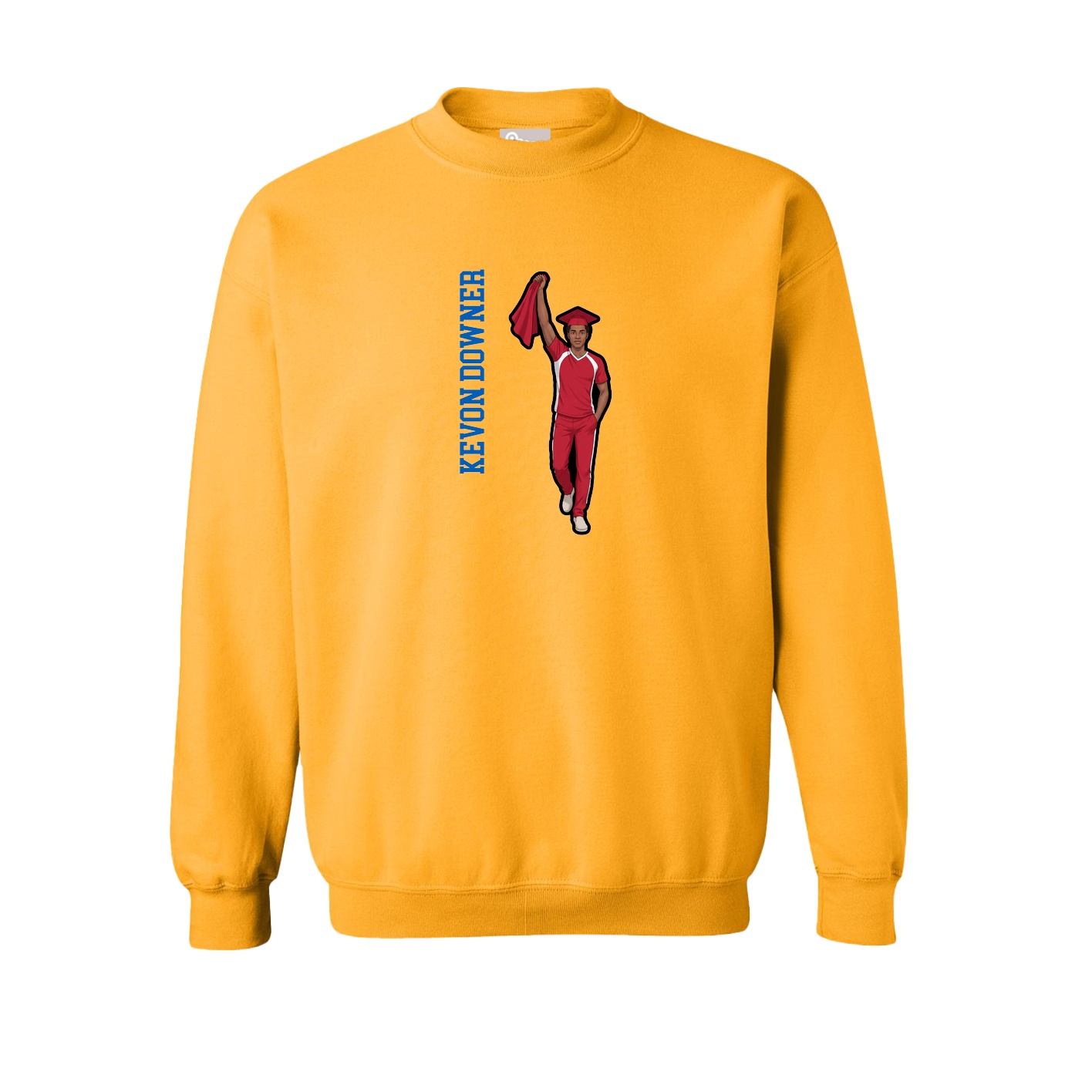 Fleece Crew — Name Vertical in Gold
