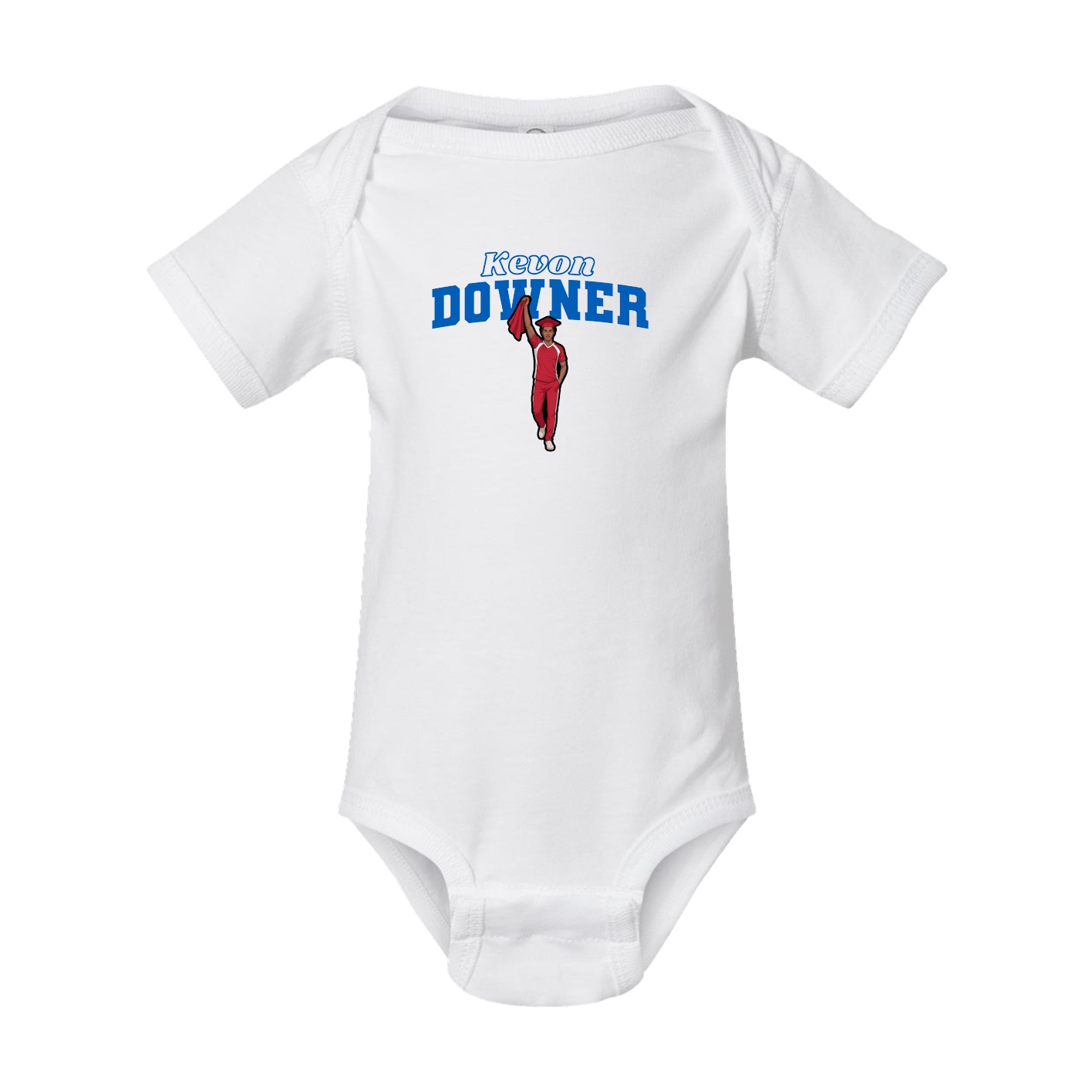 Baby Onesie — Name Arch in White