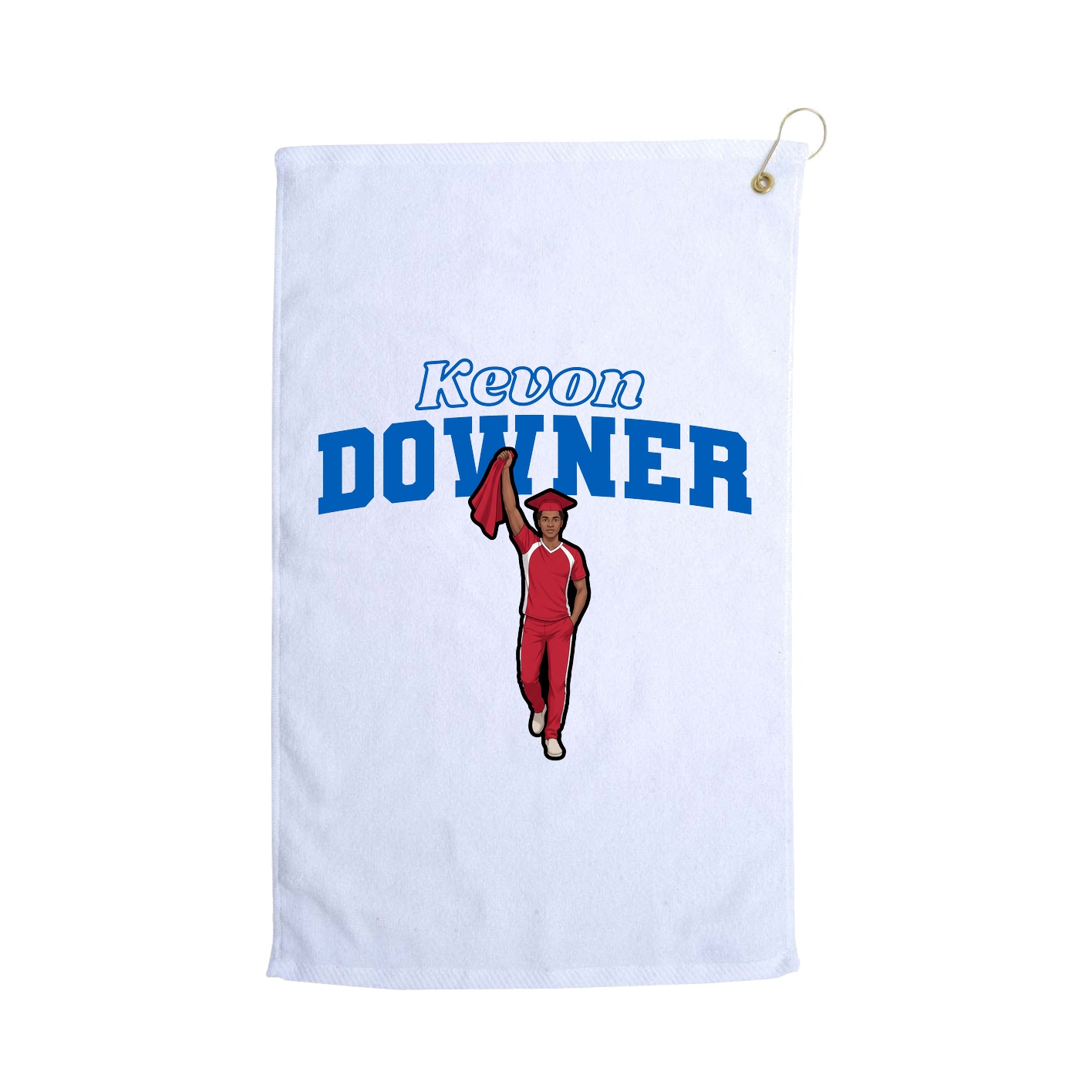 Golf Towel — Name Arch in White
