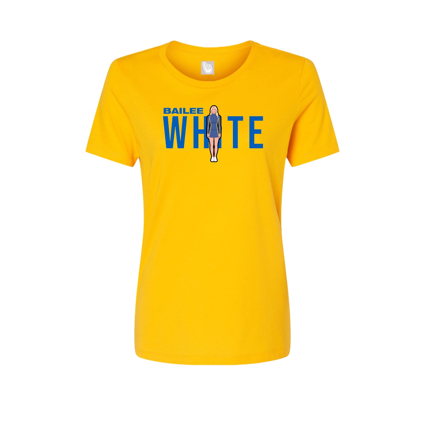 Fitted Women's Tee — Player Name in Gold