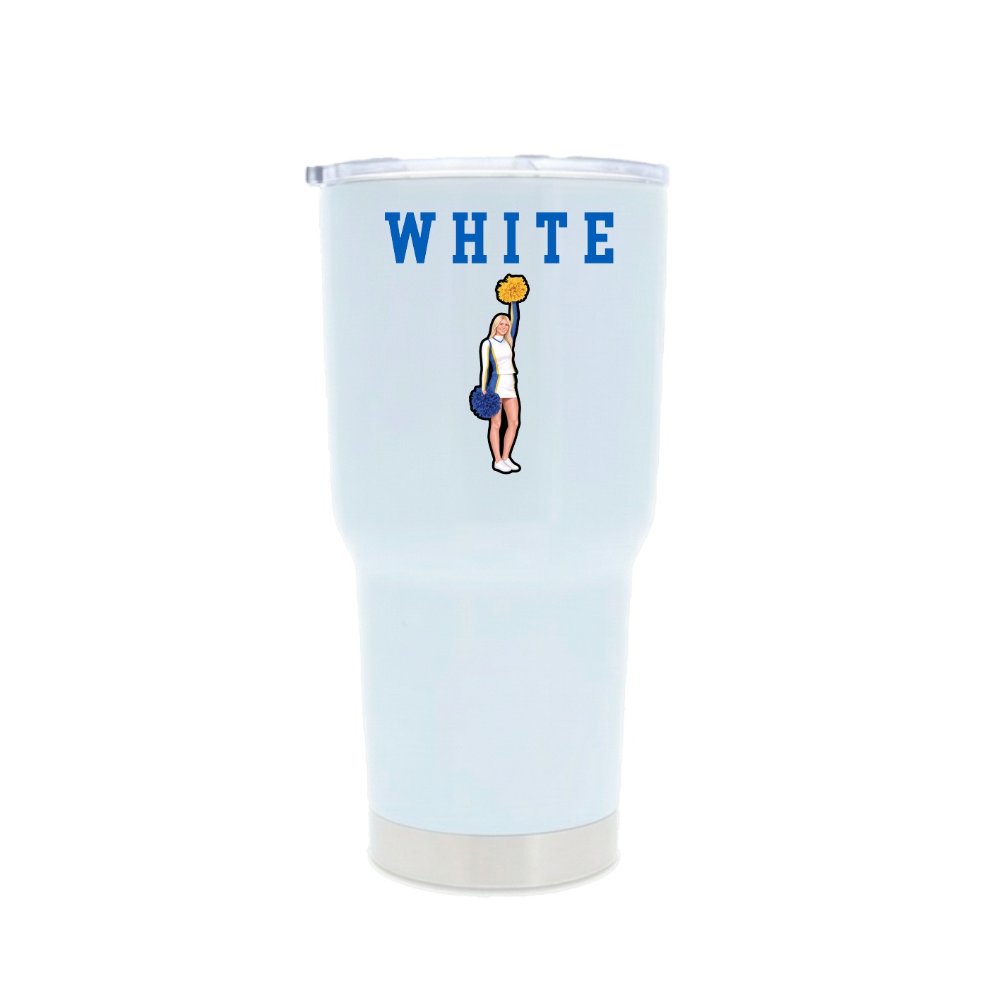 30oz Stainless Steel Tumbler — Shirsey in White