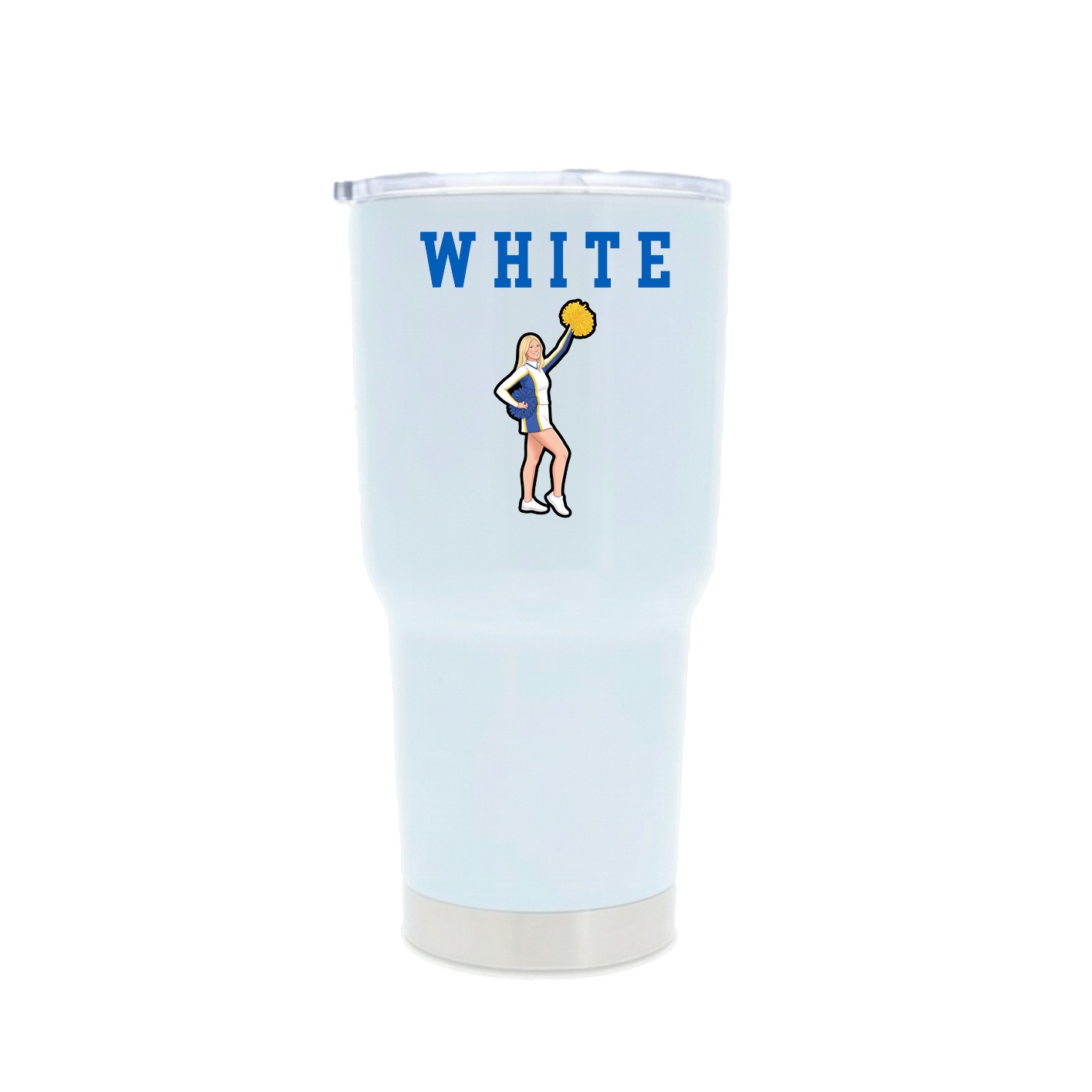30oz Stainless Steel Tumbler — Shirsey in White