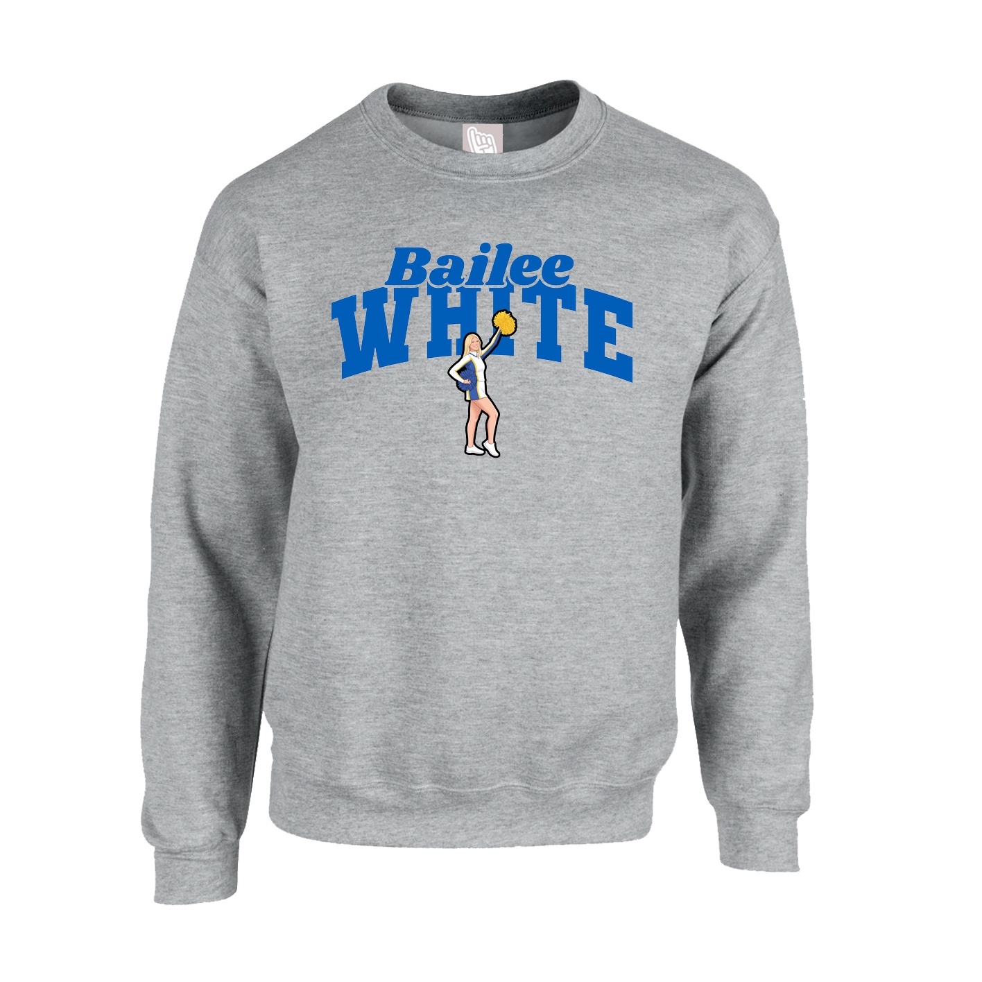 Fleece Crew — Signature Arch in Grey