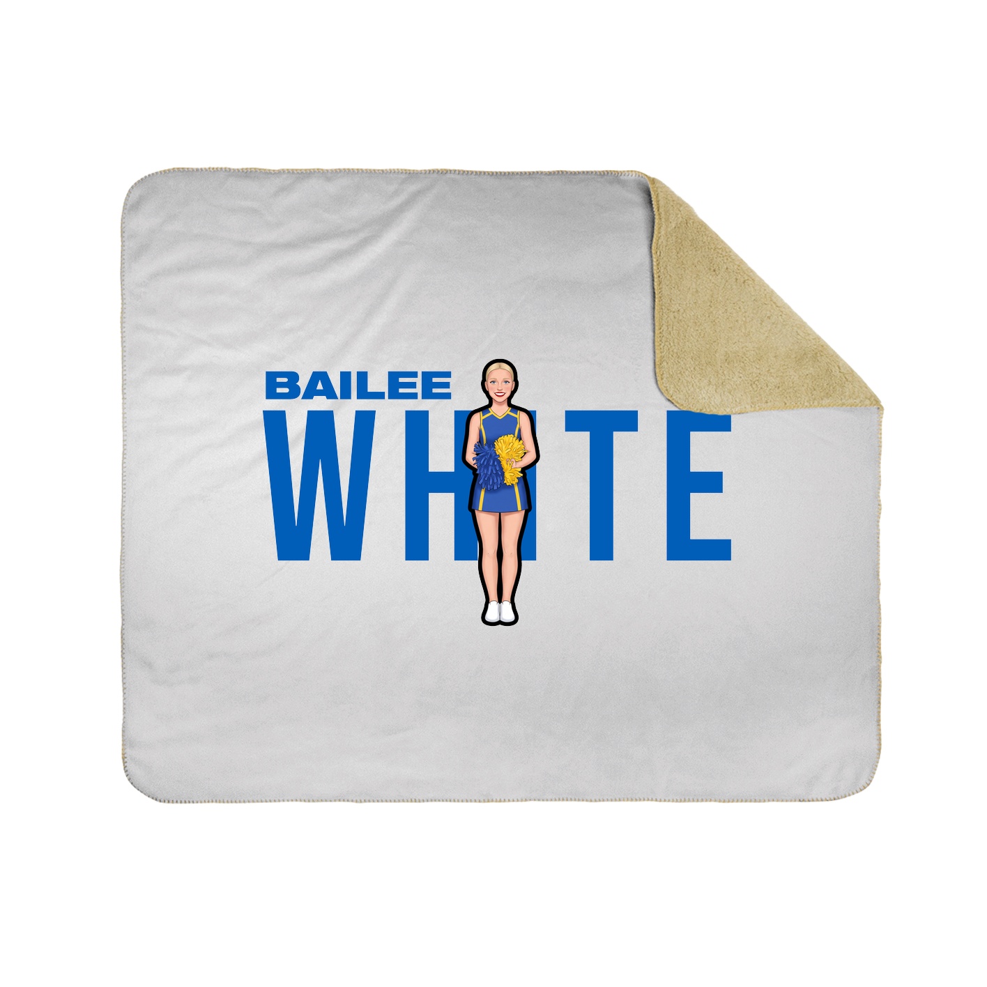 Throw Blanket — Player Name in White