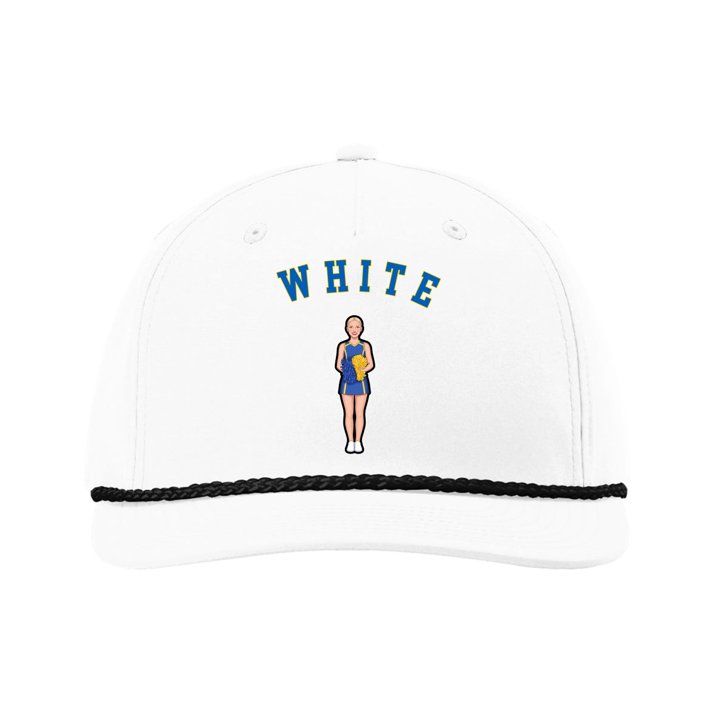 Five-Panel Classic Rope Cap — Shirsey Arch in White