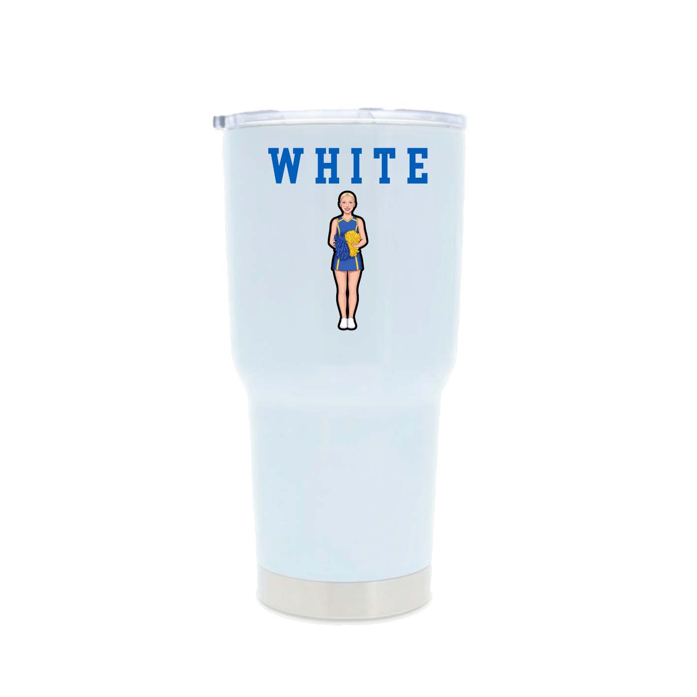 30oz Stainless Steel Tumbler — Shirsey in White