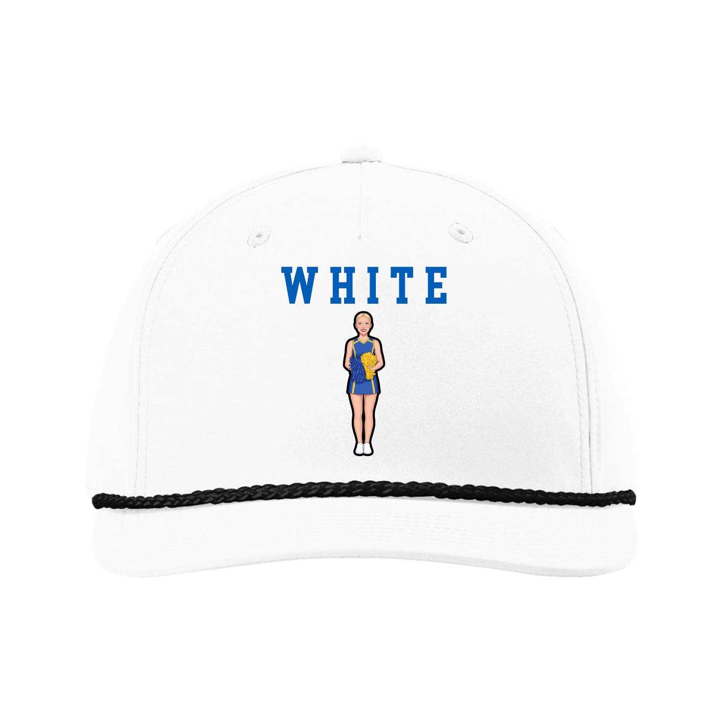 Five-Panel Classic Rope Cap — Shirsey in White