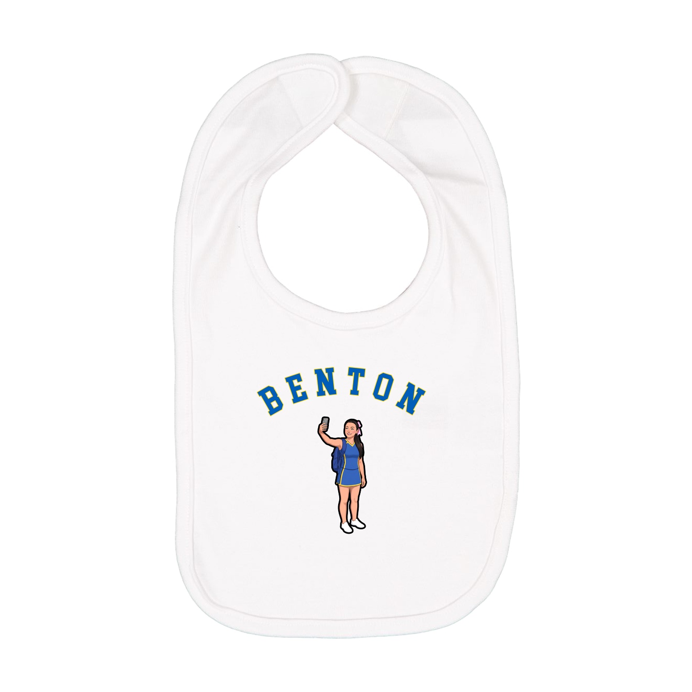 Infant Bib — Shirsey Arch in White