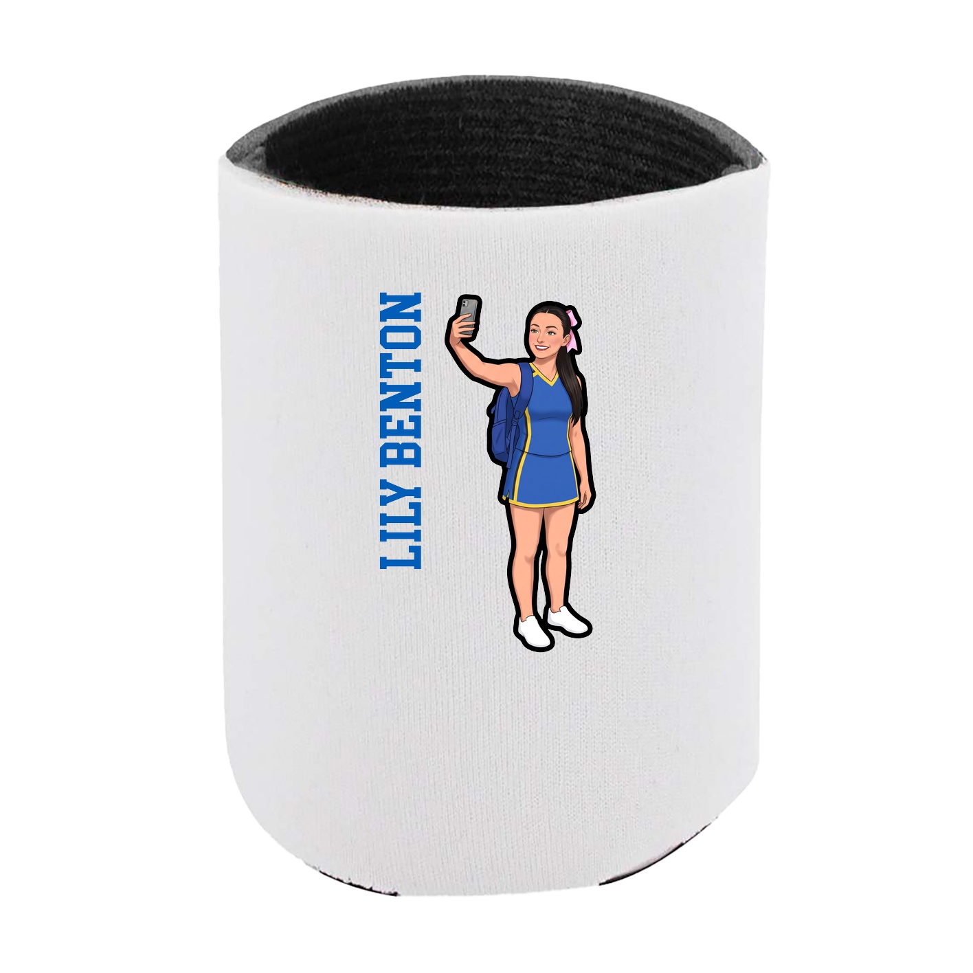 Can Holder — Name Vertical in White