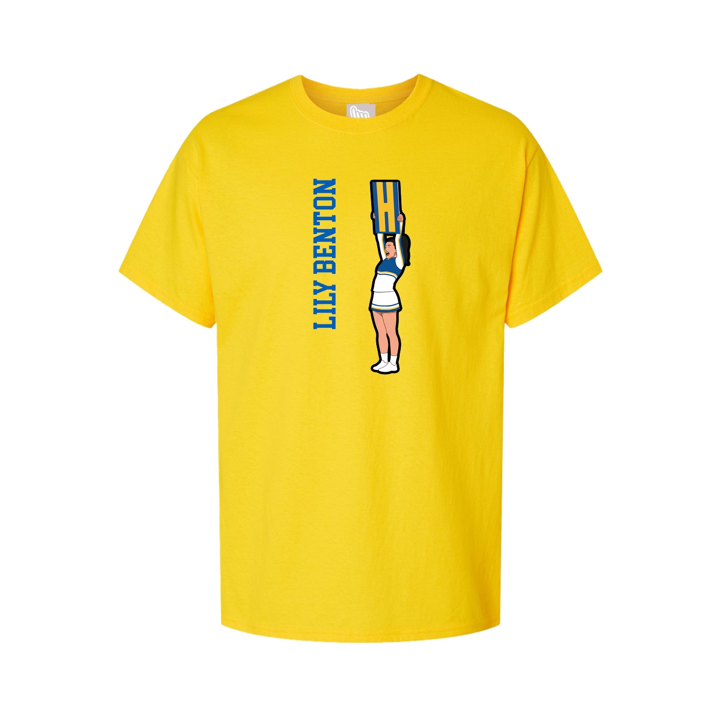 Tee — Name Vertical in Gold