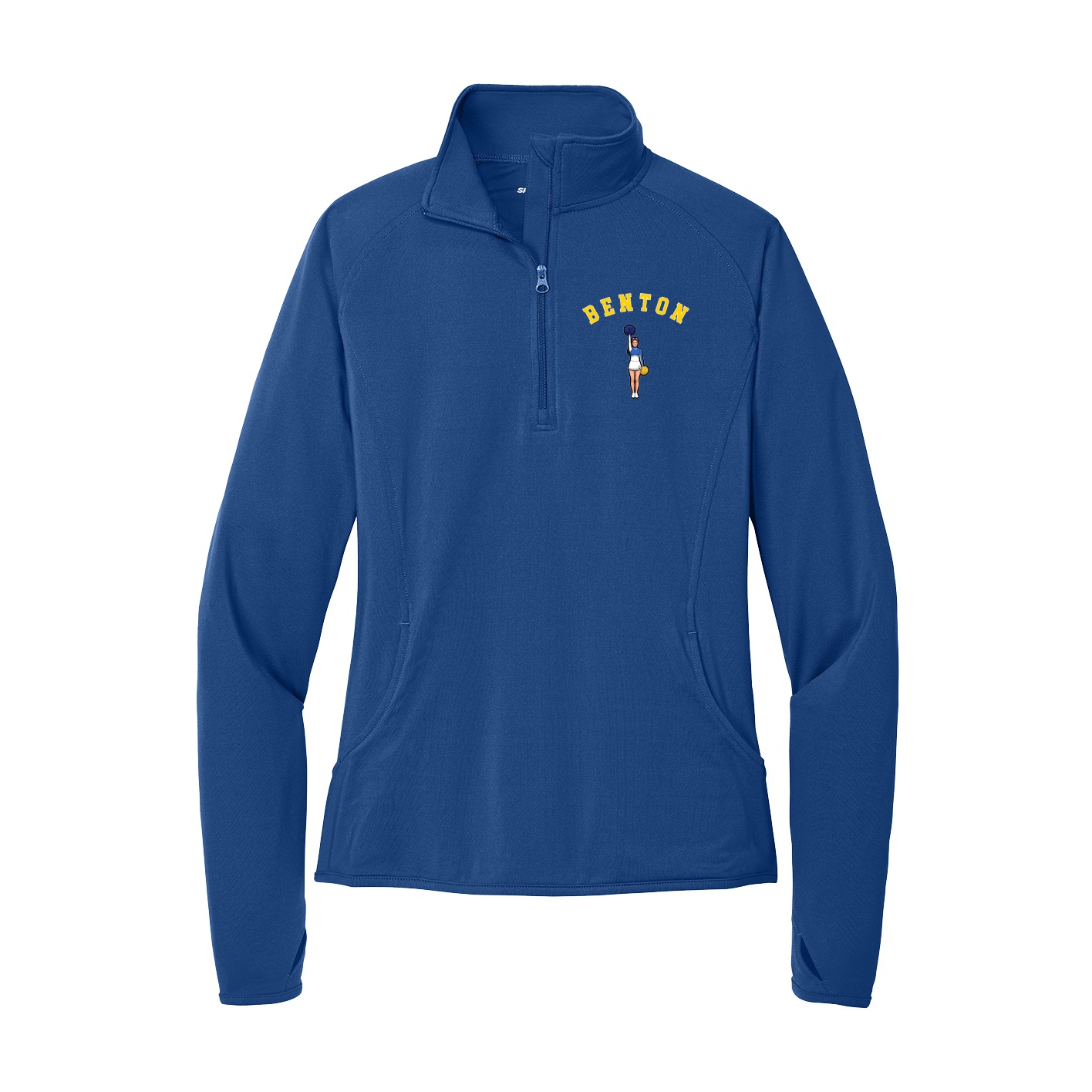 Women's Q-Zip Pullover — Shirsey Arch in Royal