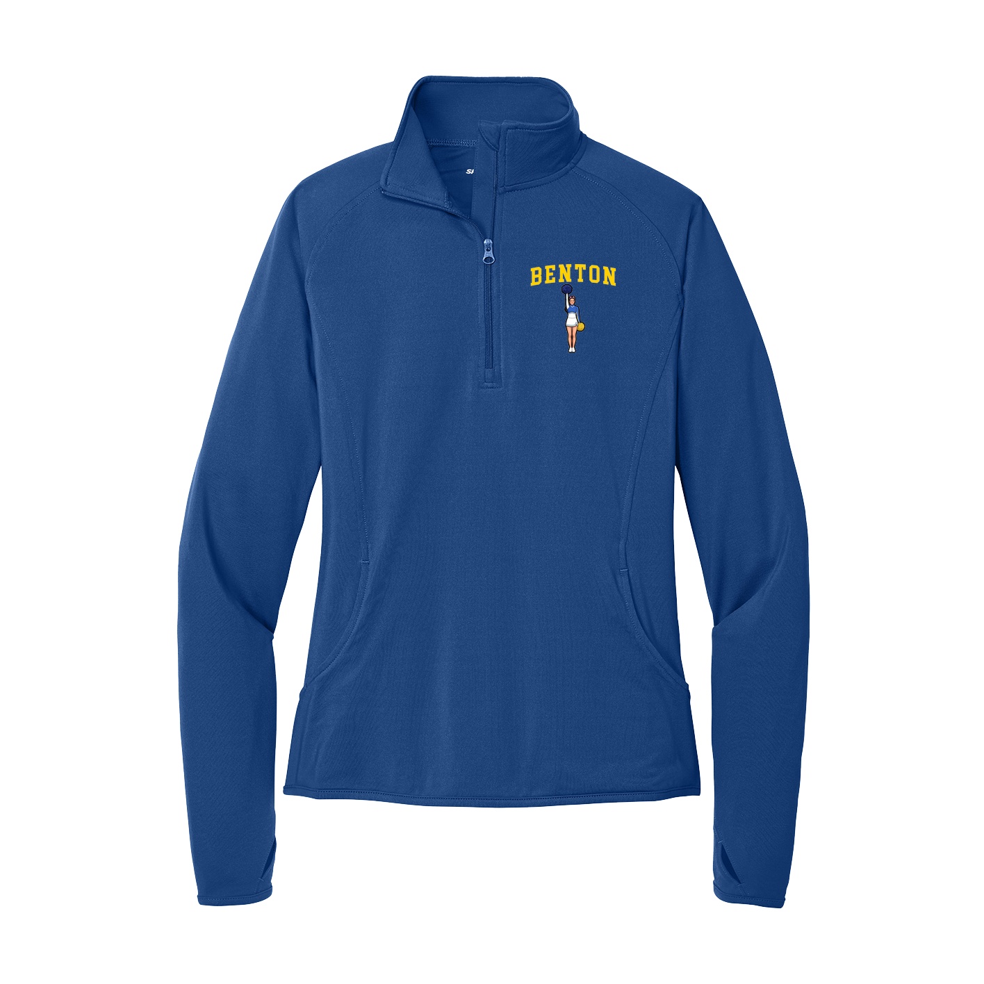 Women's Q-Zip Pullover — Shirsey in Royal