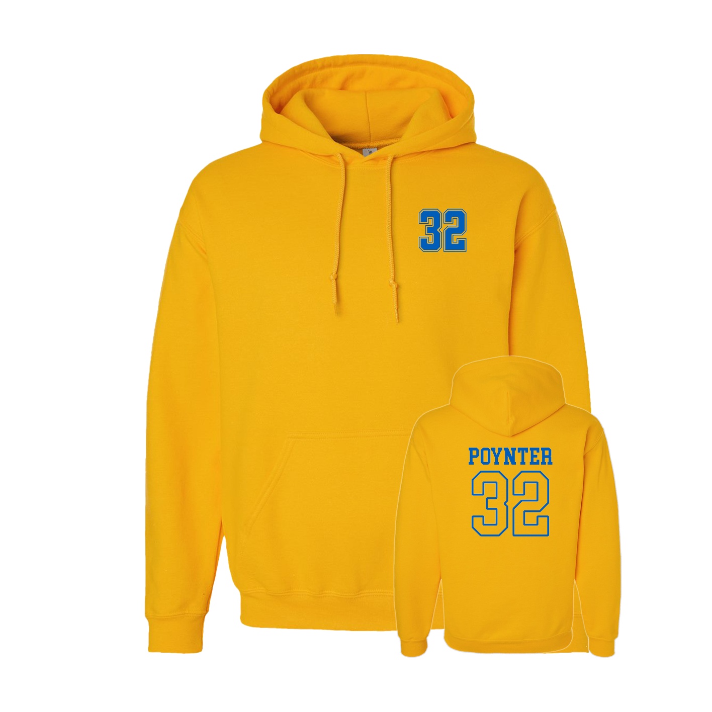 Hoodie — Chest Back in Gold