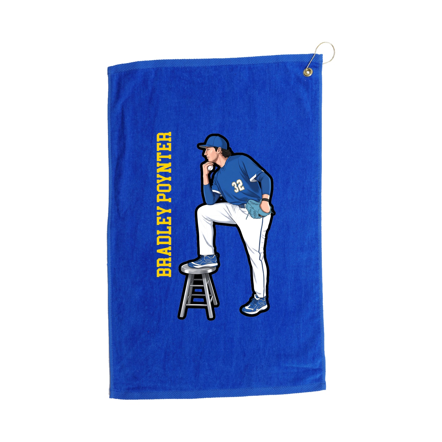 Golf Towel — Name Vertical in Royal
