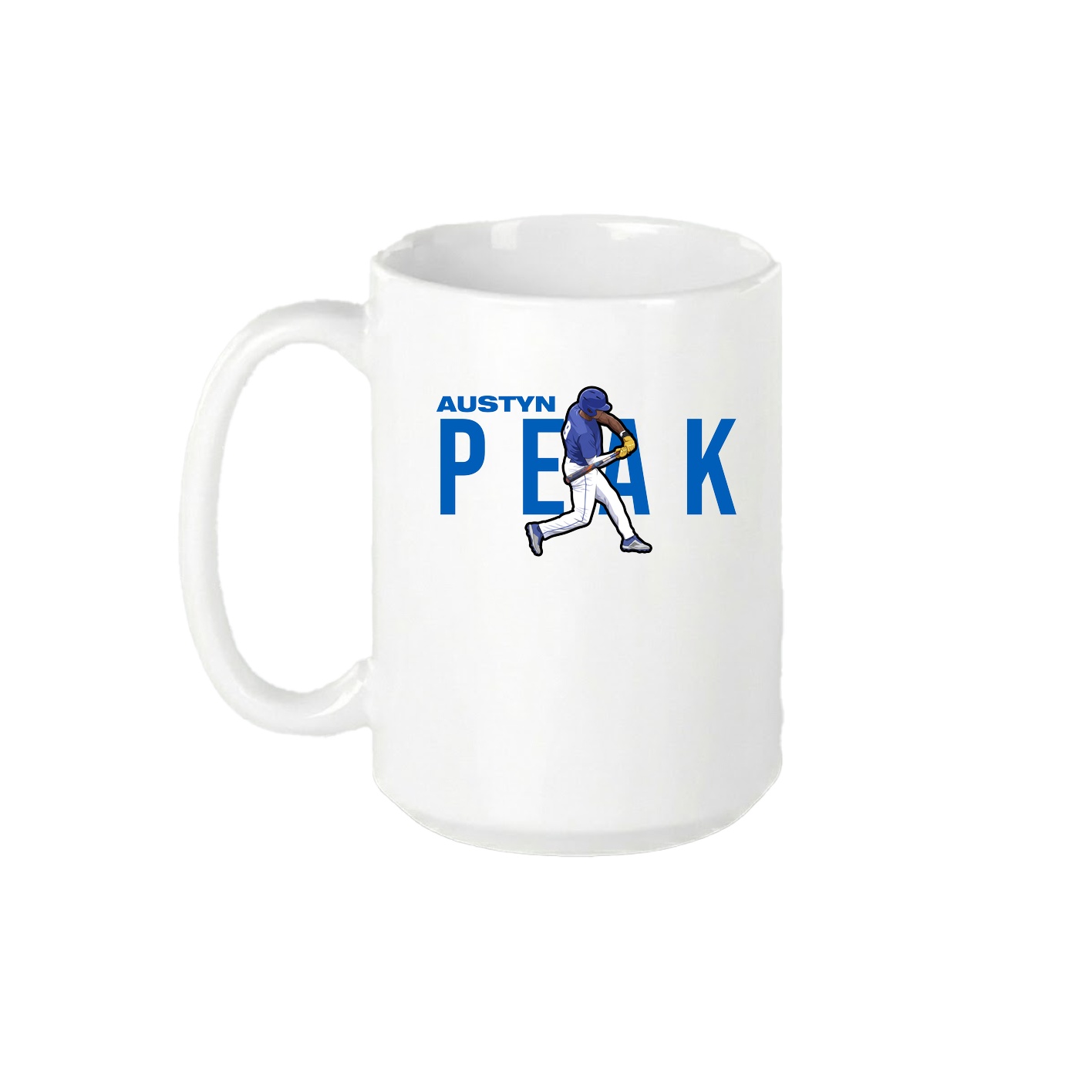 15oz Coffee Mug — Player Name in White