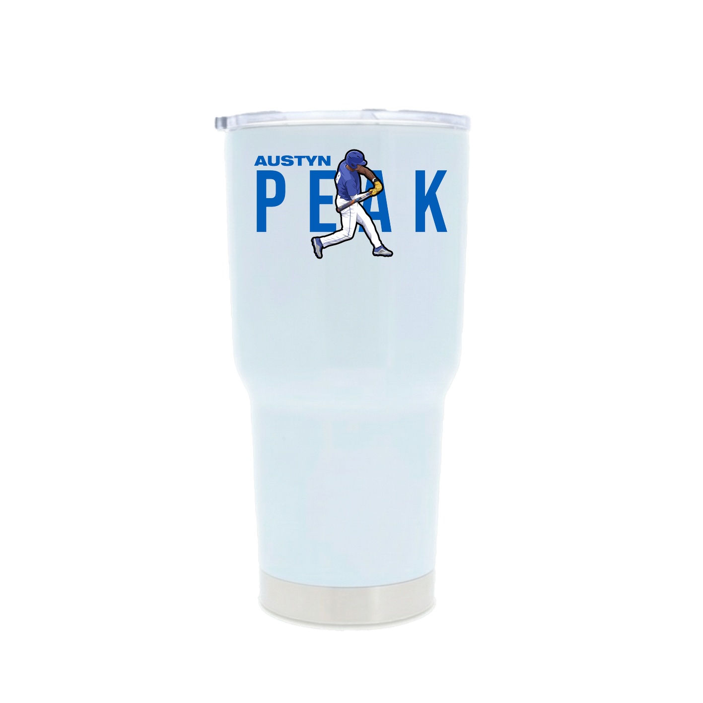 30oz Stainless Steel Tumbler — Player Name in White