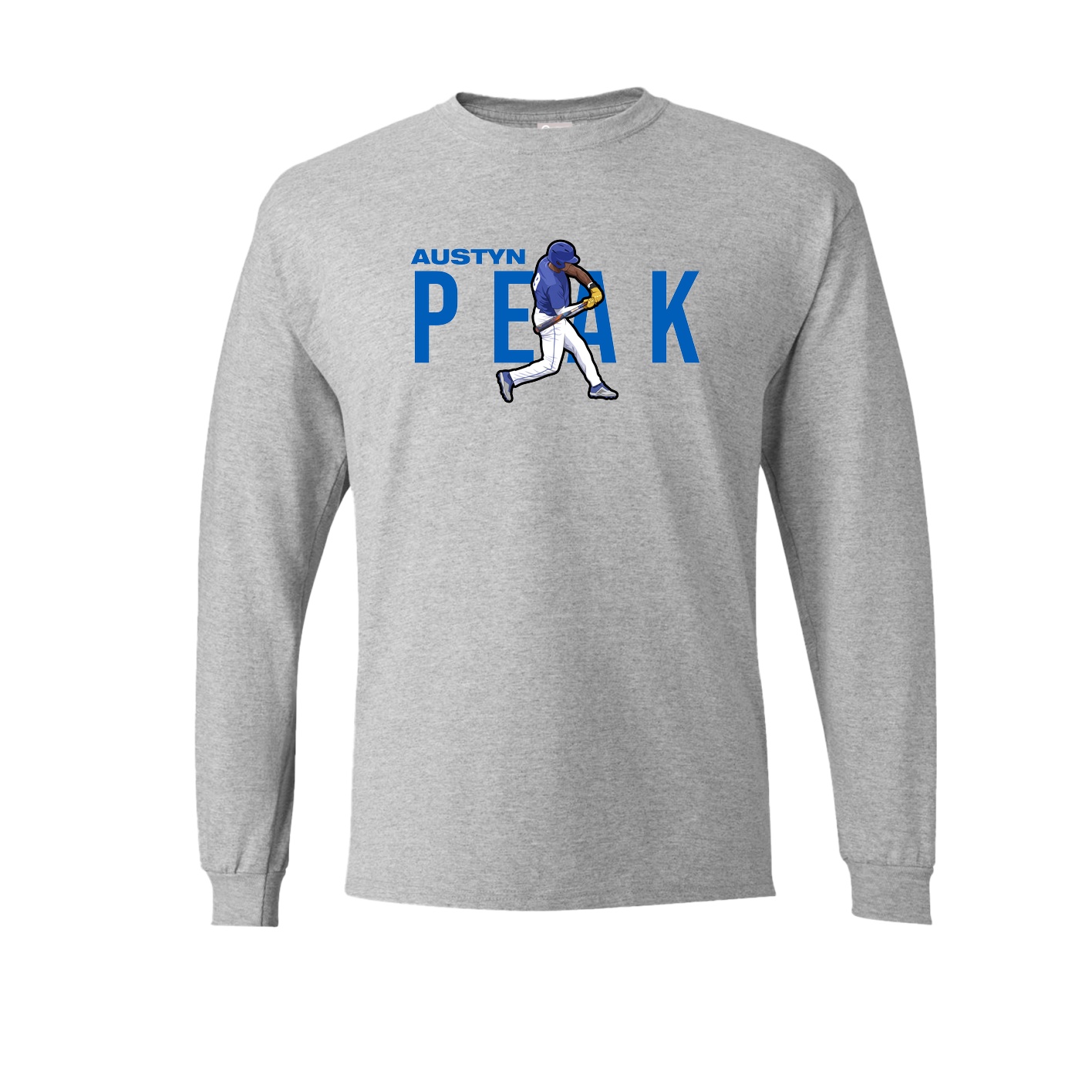 Long Sleeve Tee — Player Name in Grey