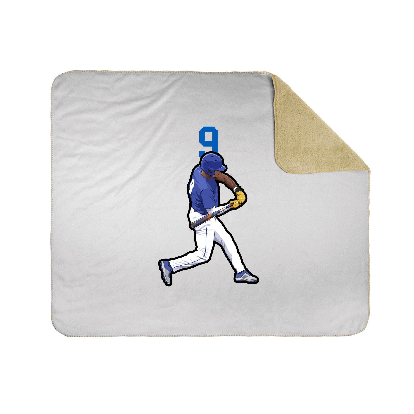 Throw Blanket — Number Top in White