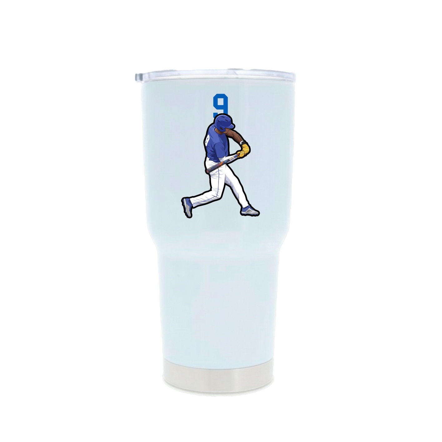 30oz Stainless Steel Tumbler — Number Top in White