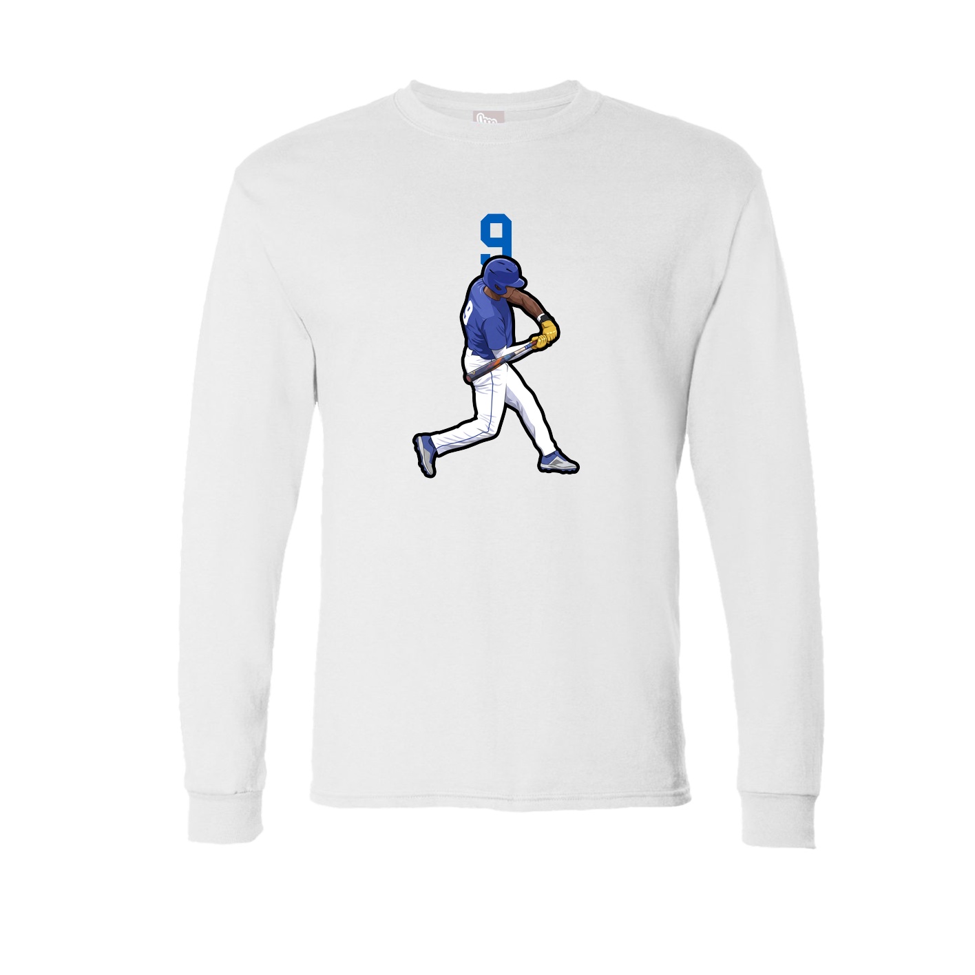 Long Sleeve Tee — Number Top in White