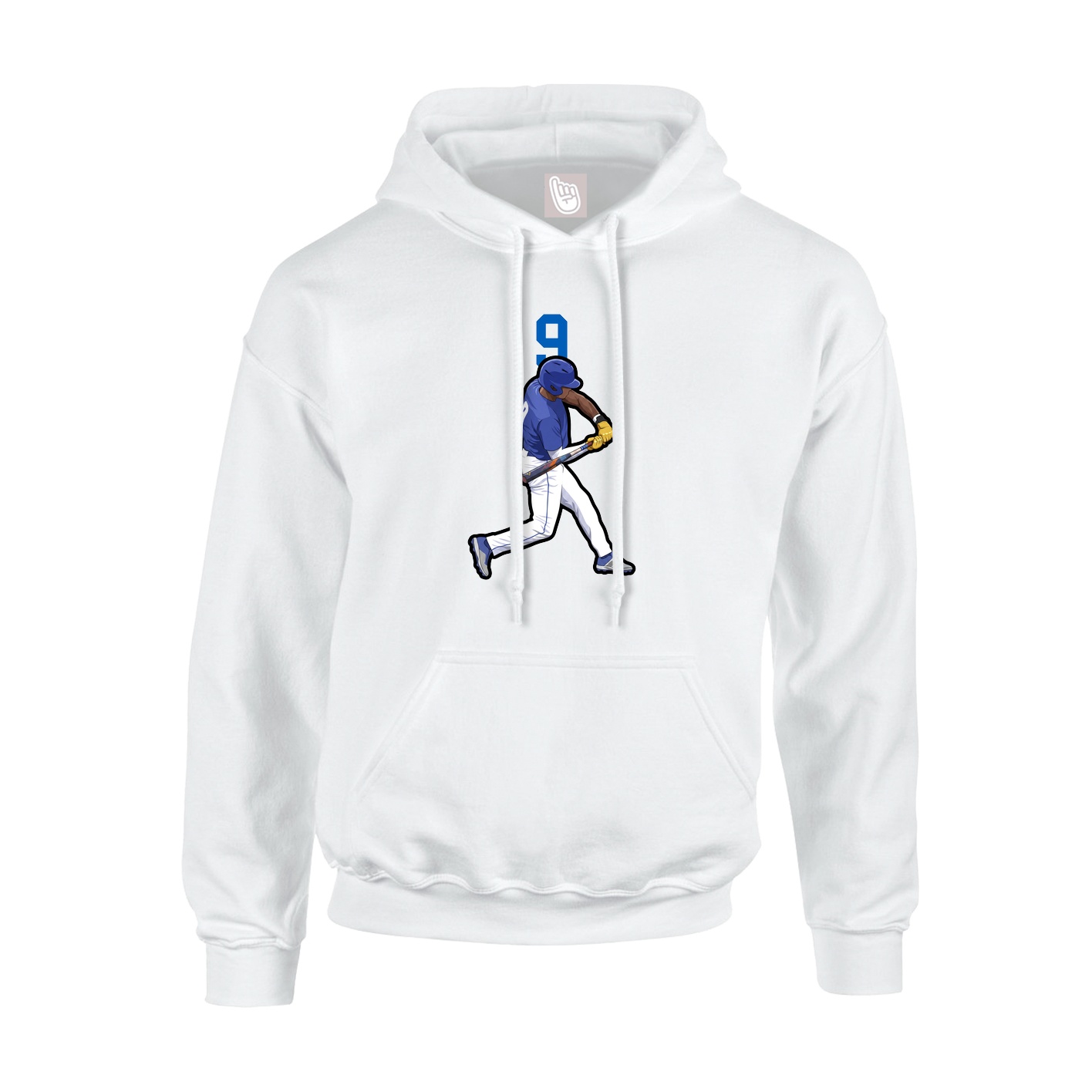 Youth Hoodie — Number Top in White